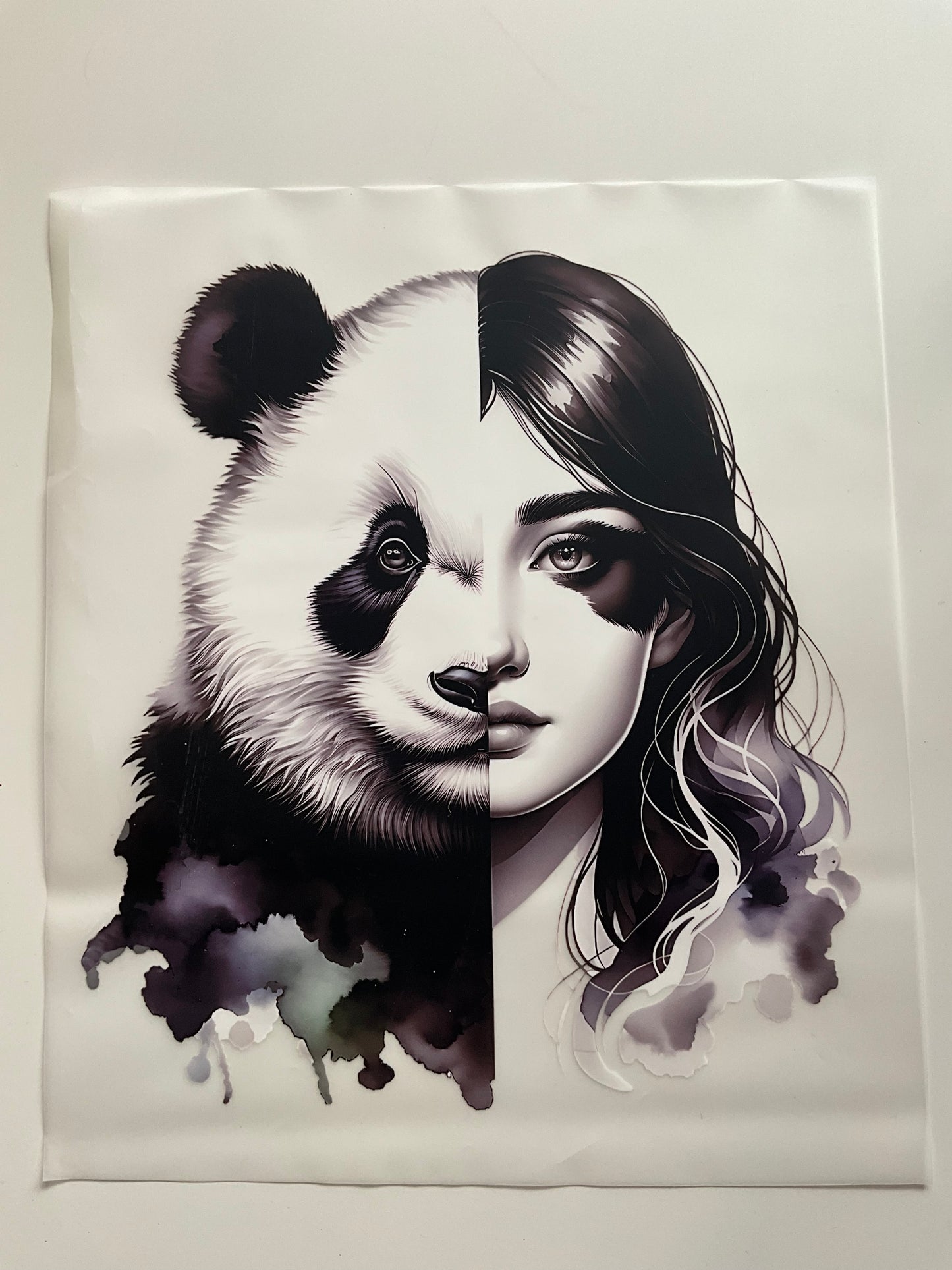 Textil Sticker- Panda Girl