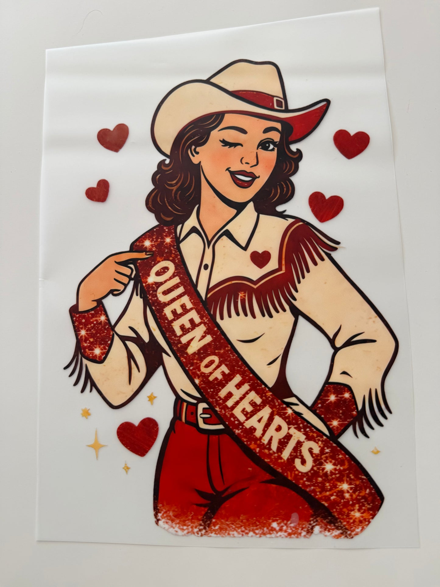 Textil-Sticker Queen of the hearts