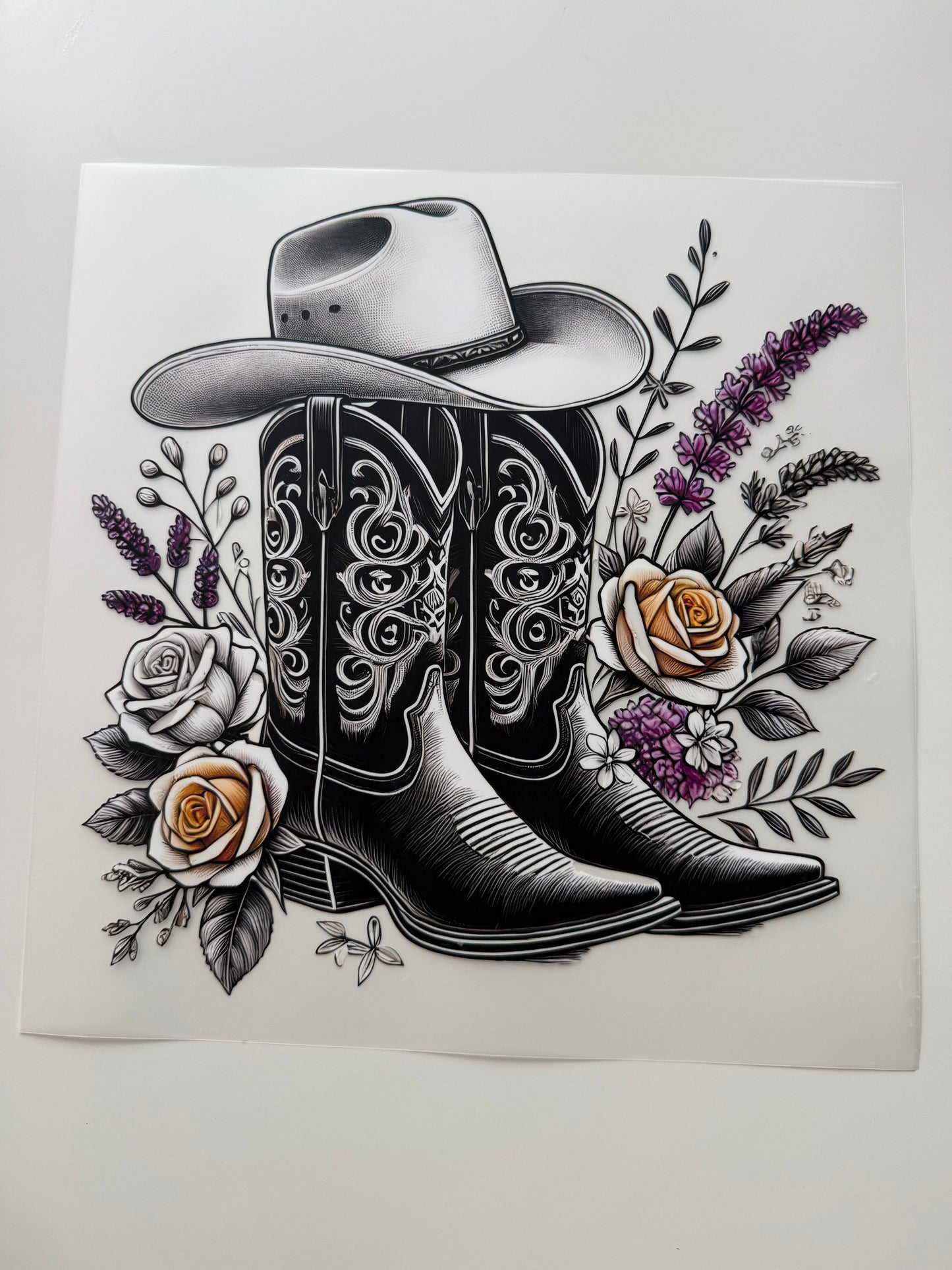 Textil-Sticker Boots and 🤠