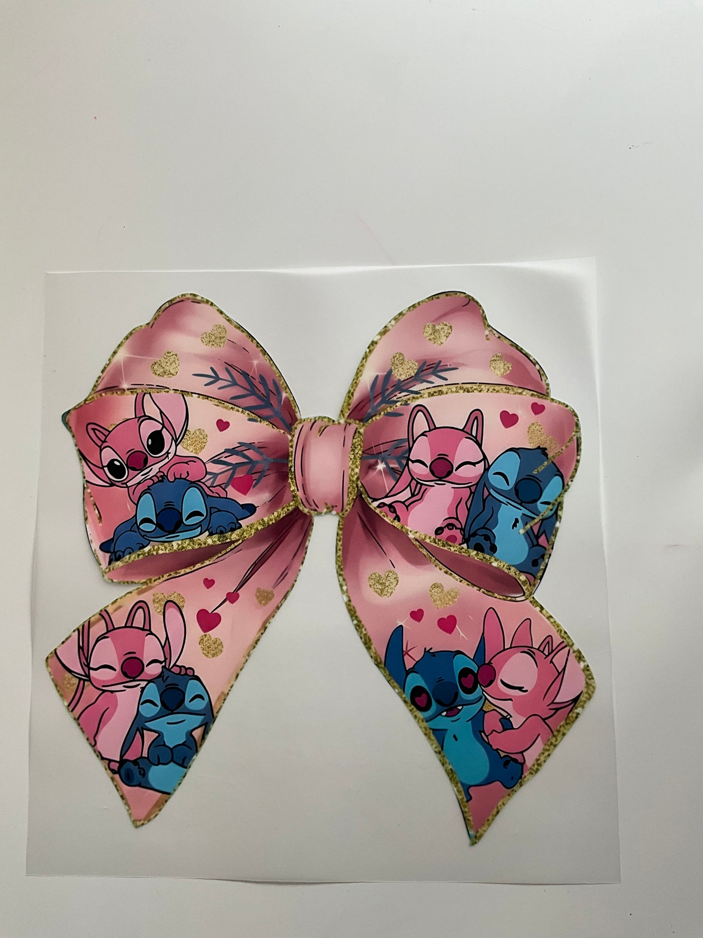Textil Sticker- rosa und blau