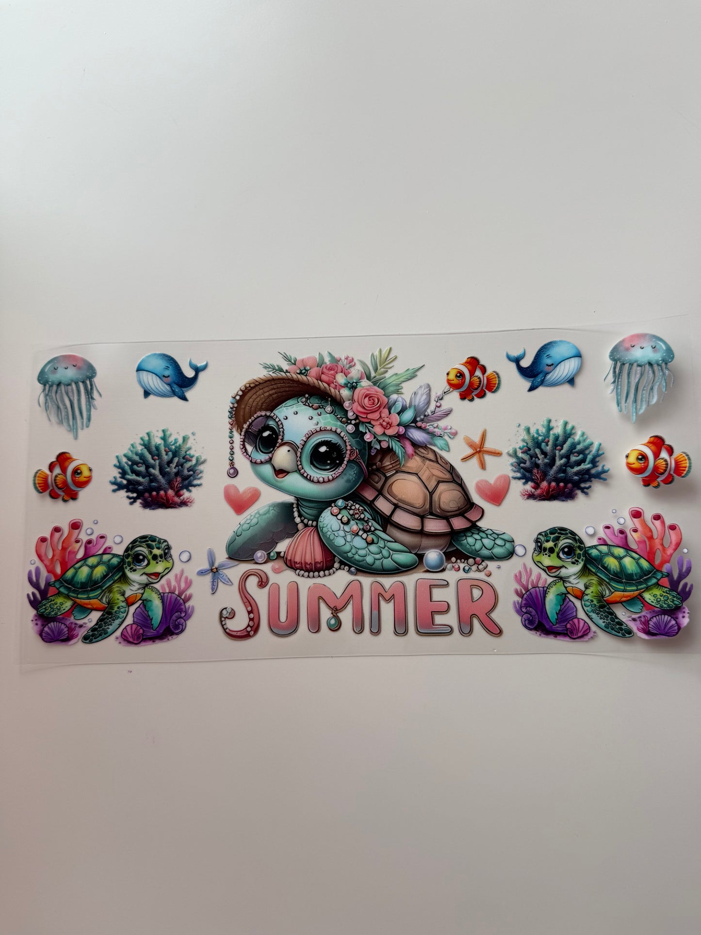 Summer Schildkröte mit Brille und Hut