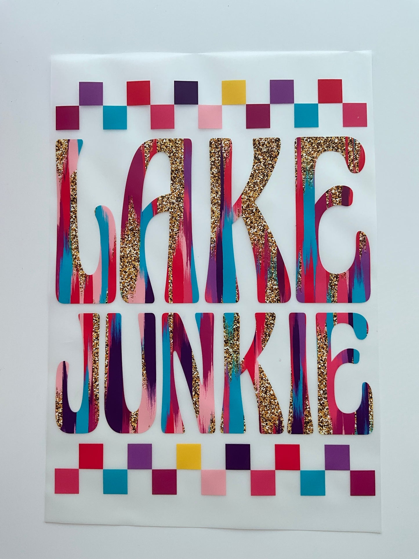 Textil Sticker Lake Junkie
