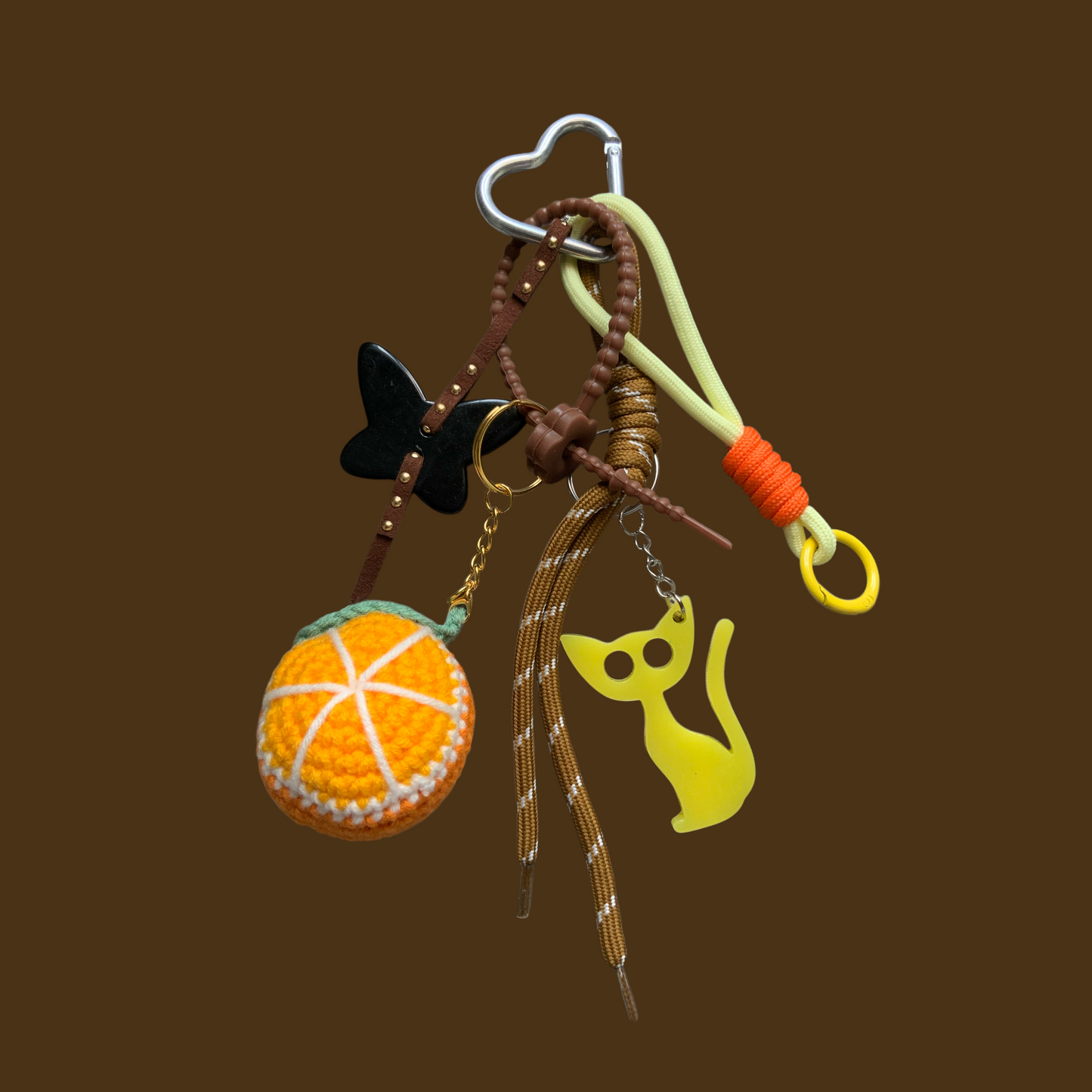 đ âCitrus Catâ Taschen- & SchlĂźsselanhänger â handmade & frech-fruchtig