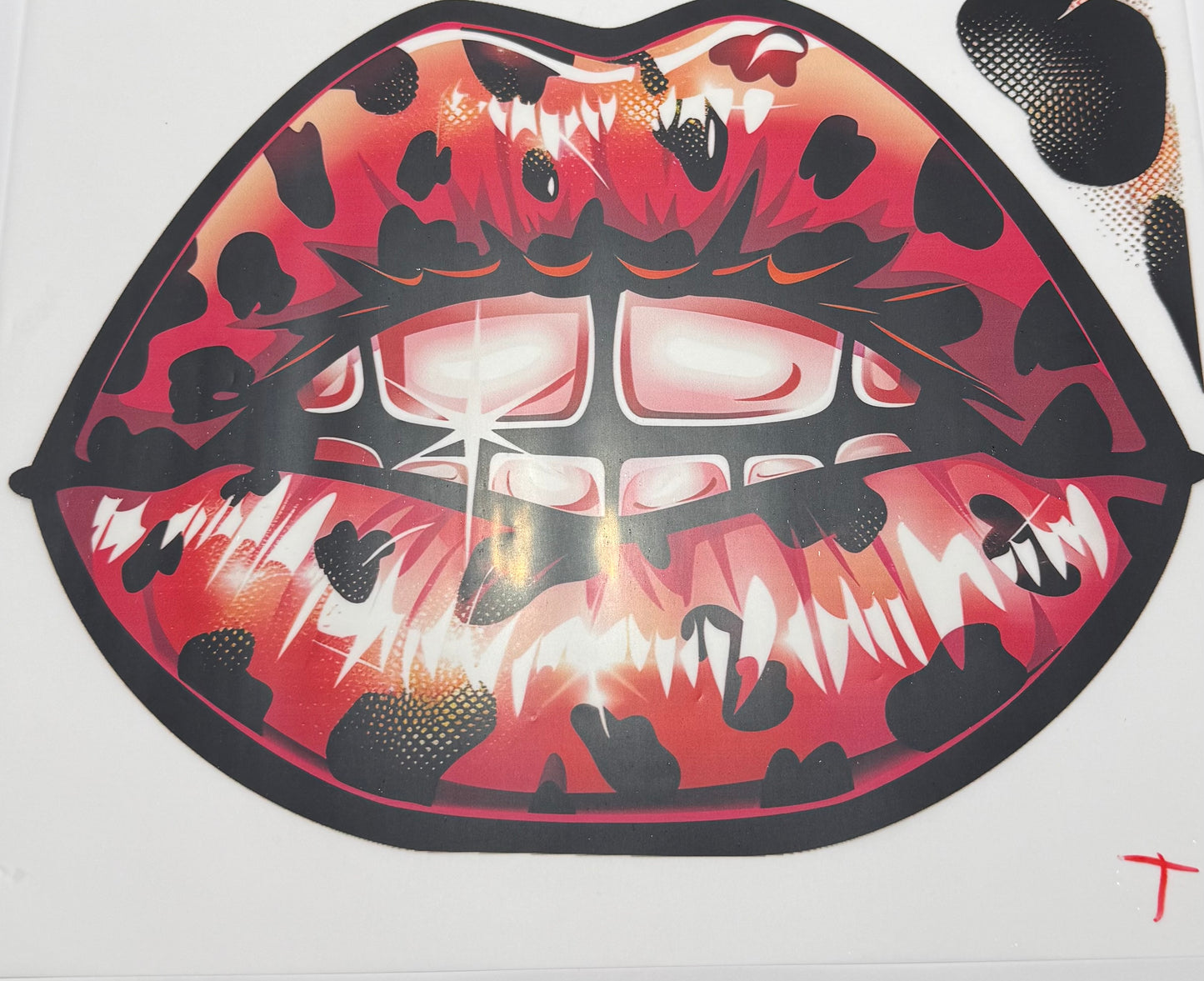 Textil Sticker- Leo lips 2