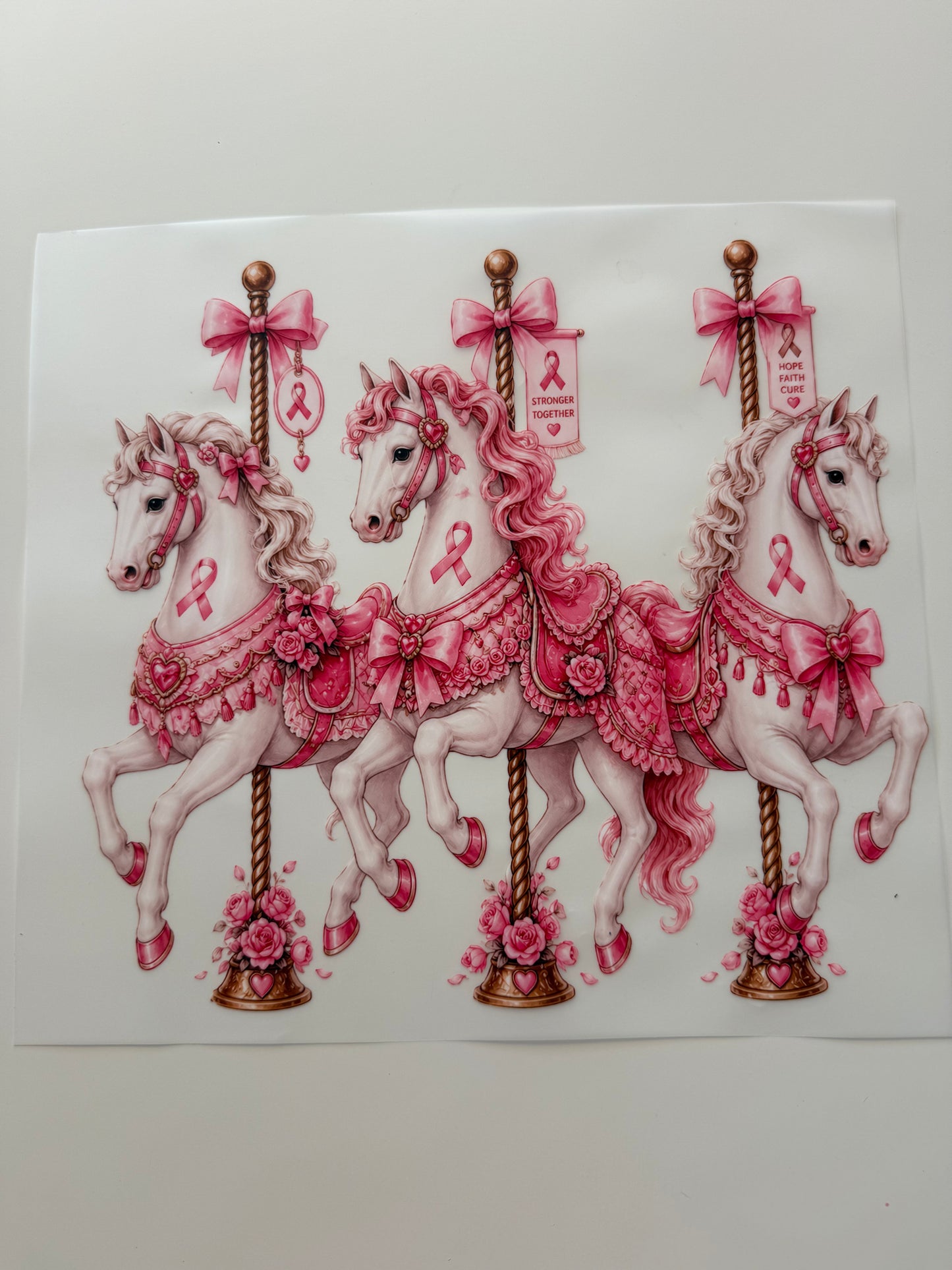 Pferde Karussell pink