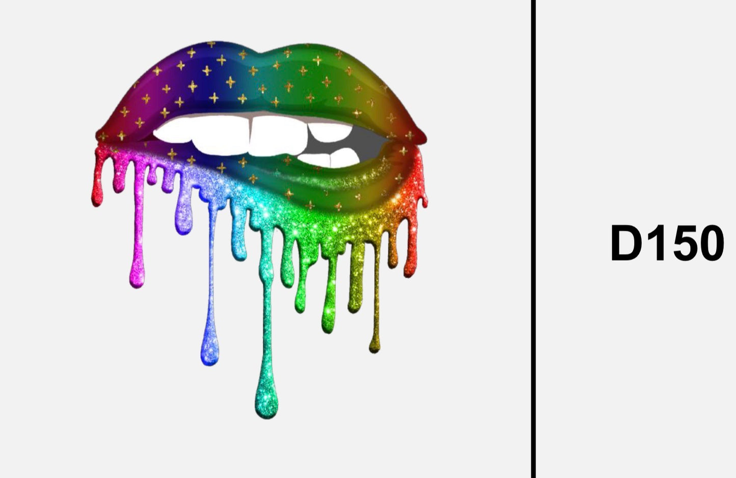Rainbow lips - Textil Sticker