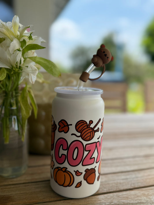 🍂 Handveredelter Edelstahl-Trinkbecher „COZY“ – Original Art by Nic