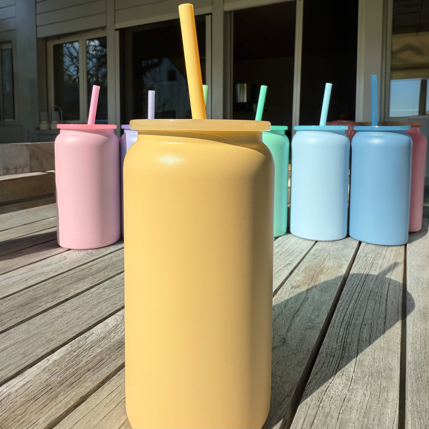 Edelstahl Becher in Wunschfarben (3 Farben) gegossen mit Resin