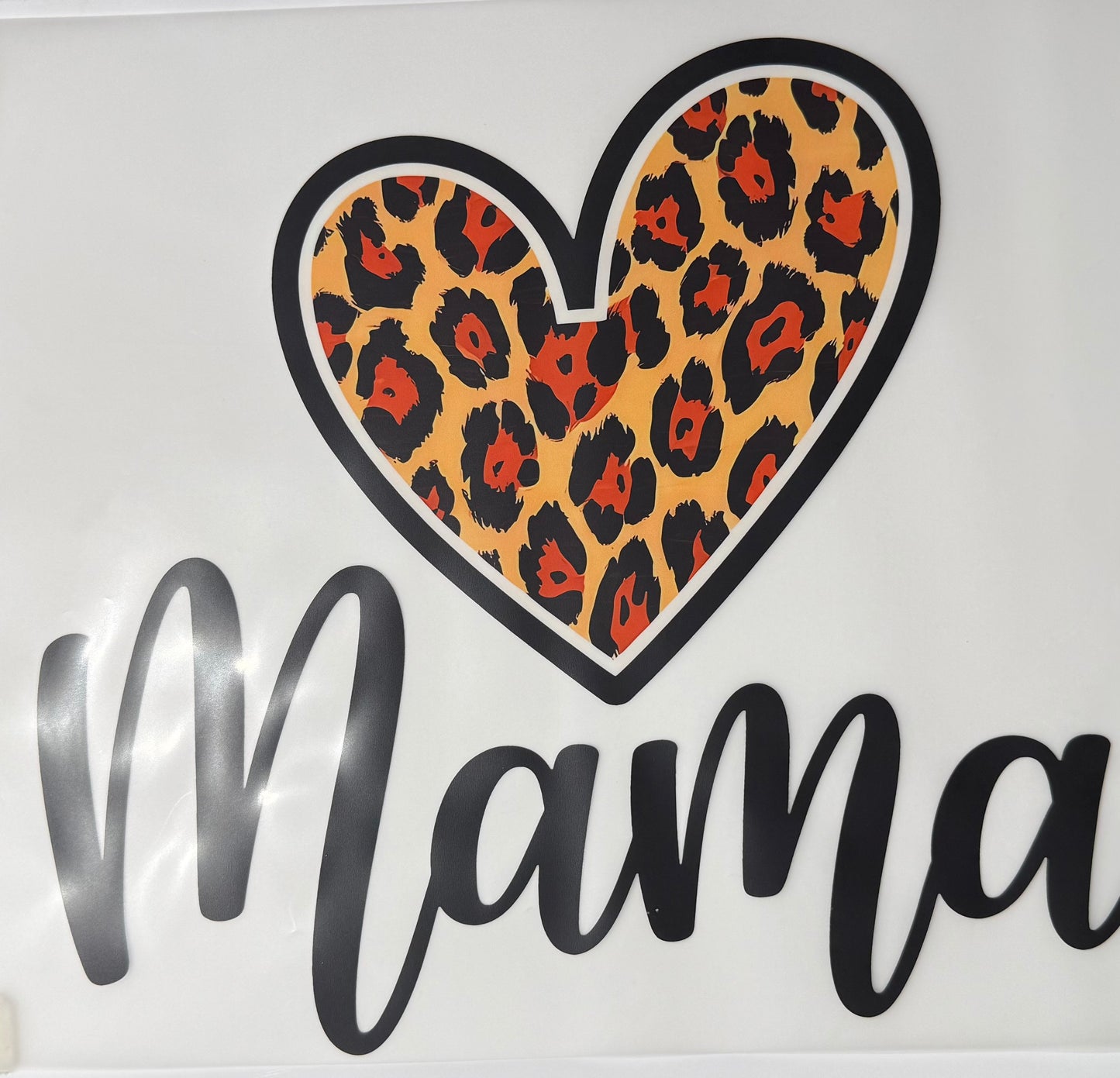 Textil Sticker Mama Leo herz