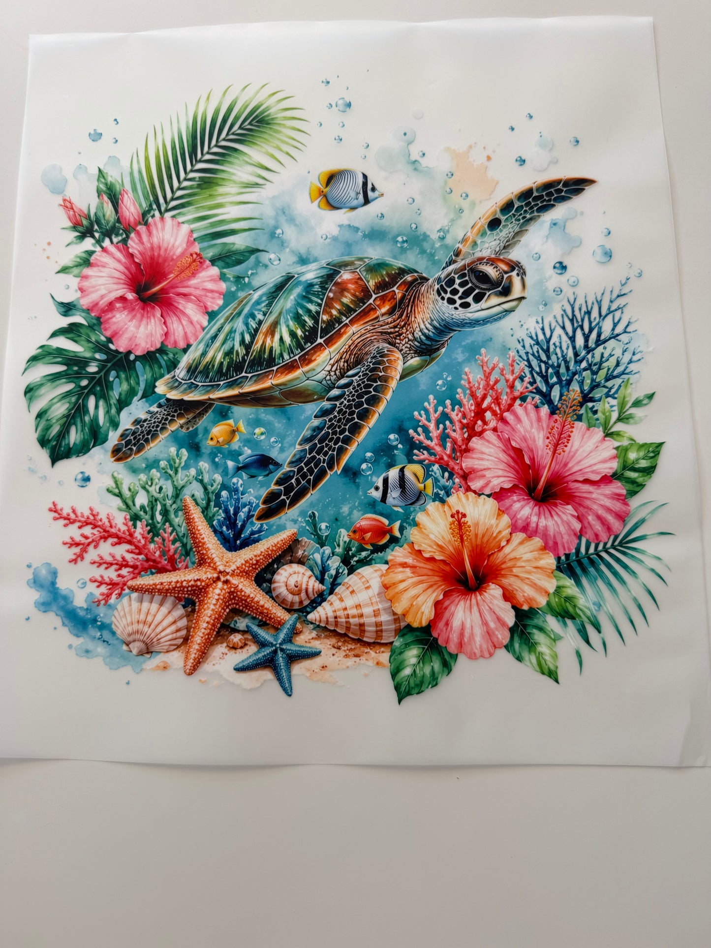 Textil-Sticker Turtle wow