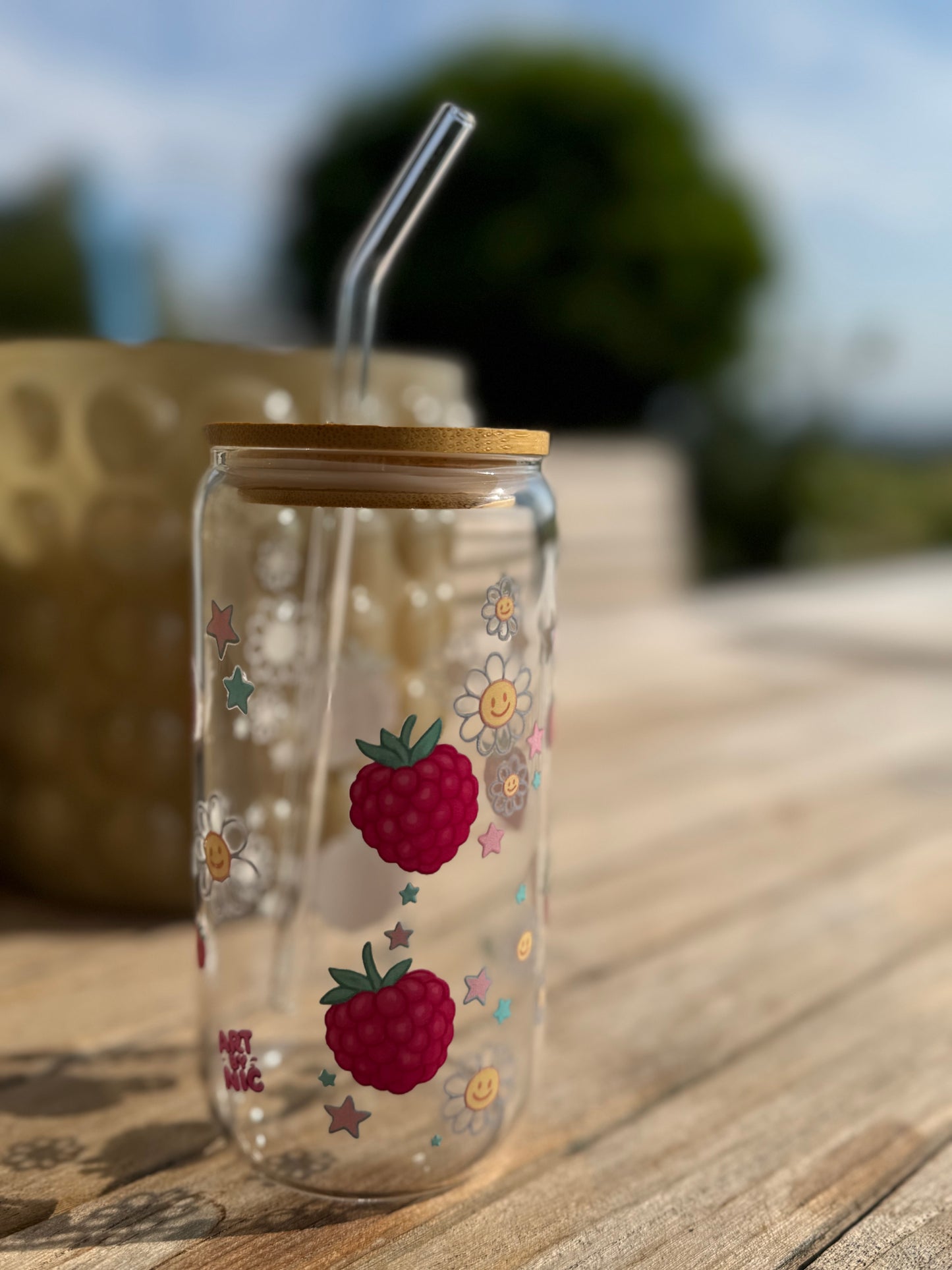 🍓 Design-Trinkglas „Himbeerliebe“ – von Art by Nic