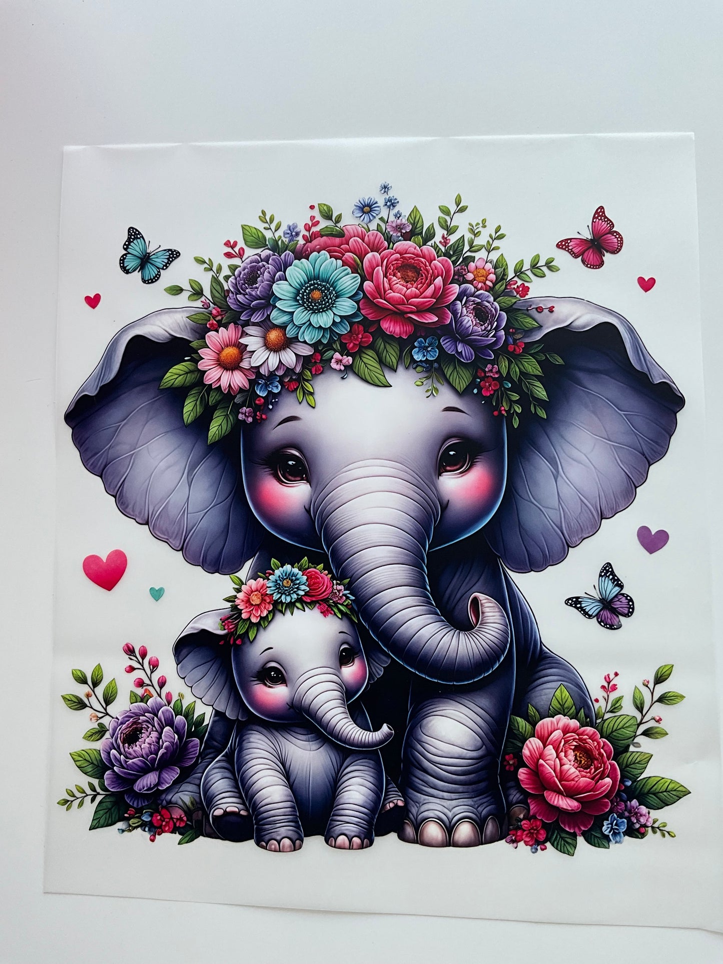 Textil Sticker Elefanten