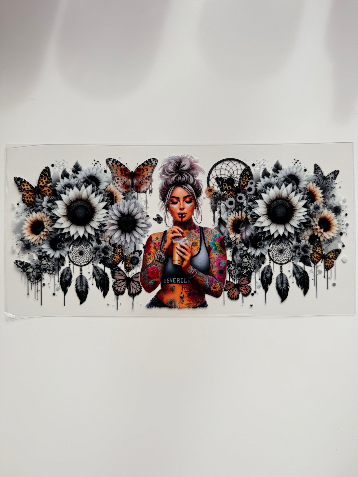 Girl and flower