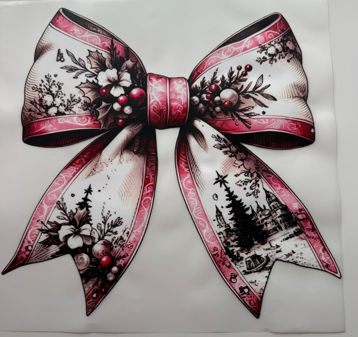 Textil-Sticker Weihnachts-Schleife