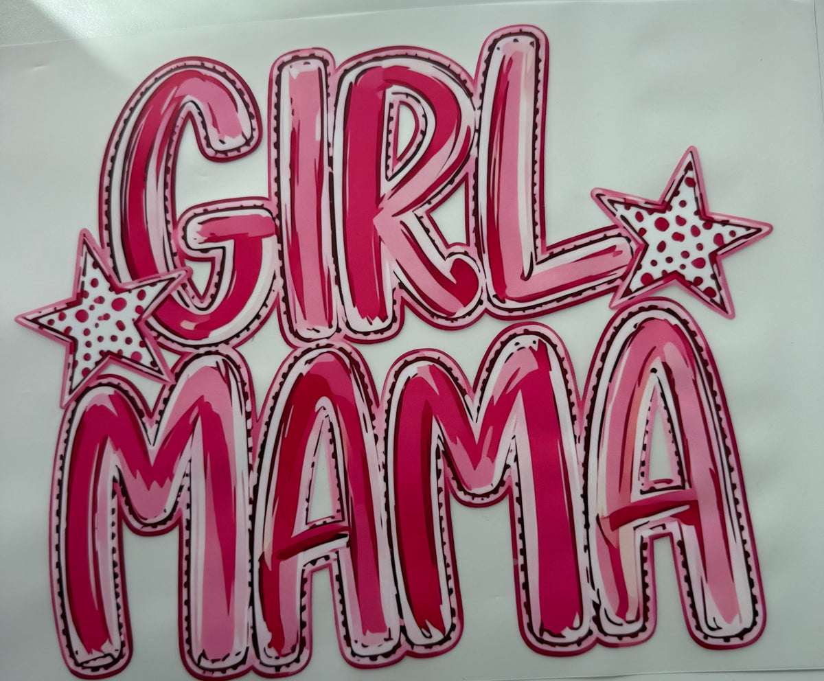 Textil-Sticker girl mom