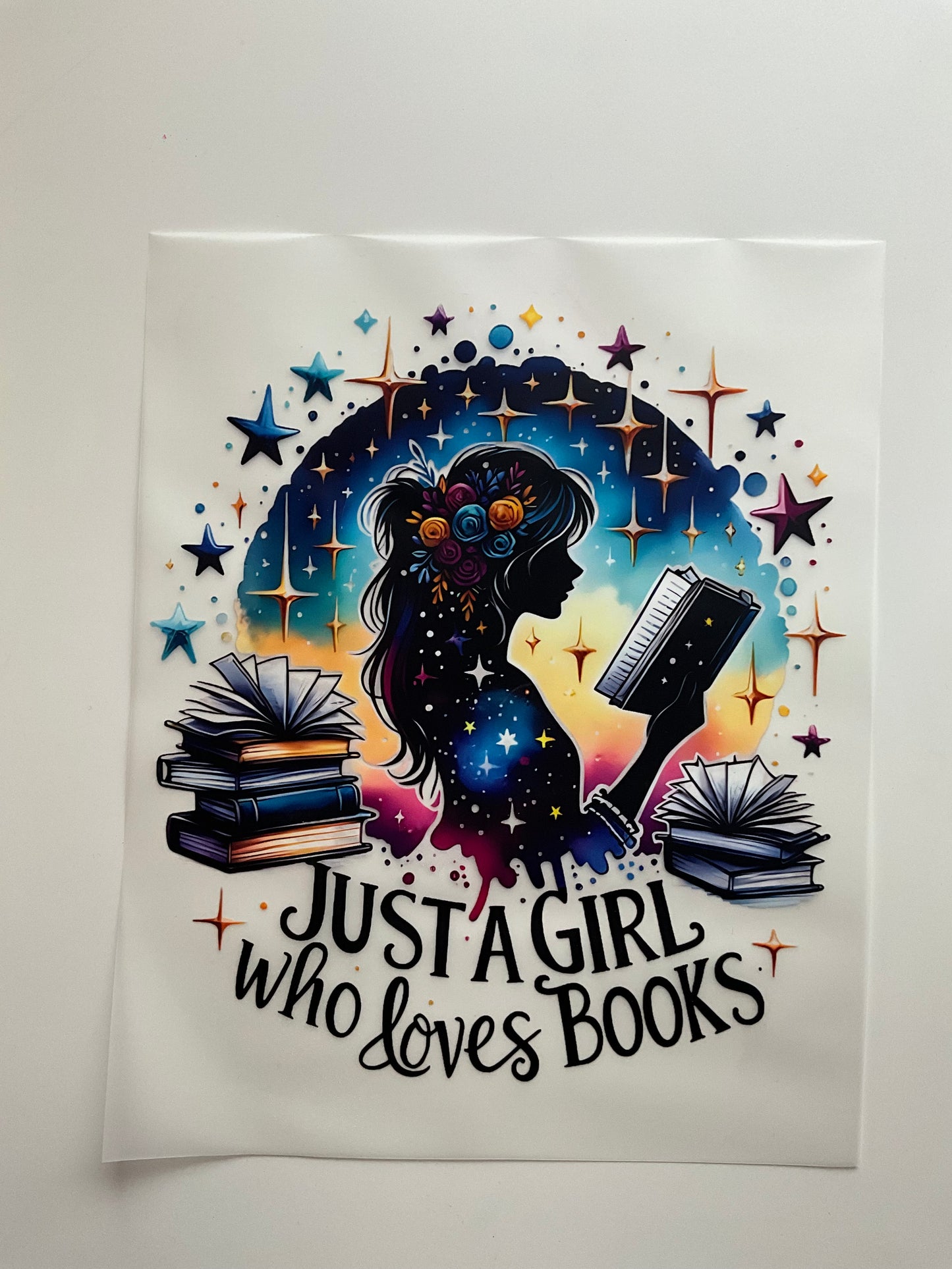 Textil Sticker- just a girl who loves books
