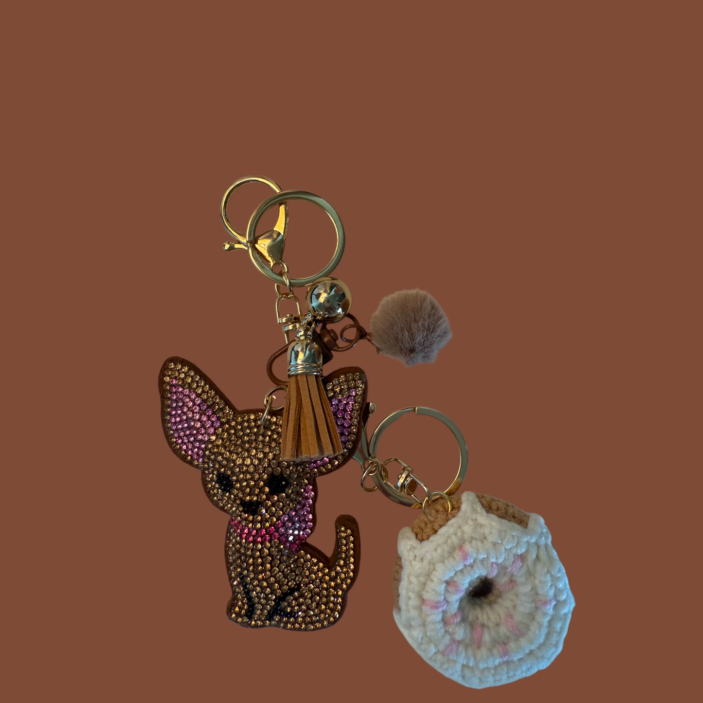 „Sparkle Pup & Donut Love – Taschenanhänger für alle, die extra sind“