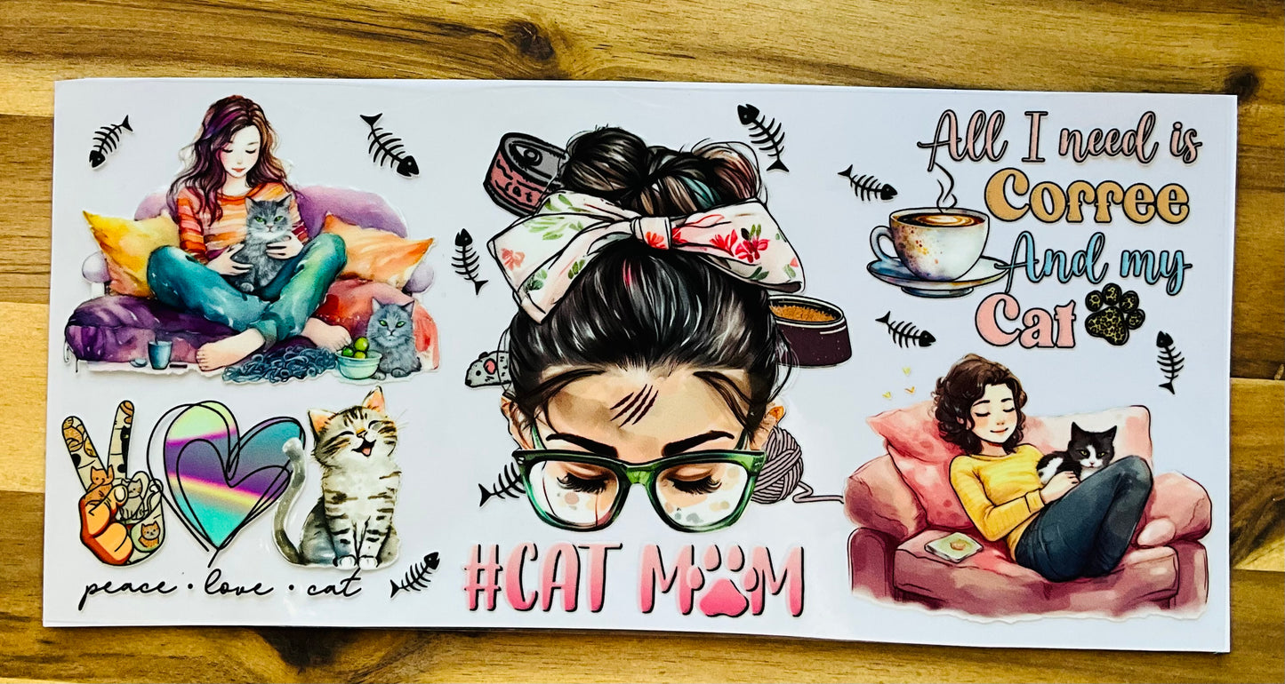 CAT mom 🩷 all i need is coffee and my cat