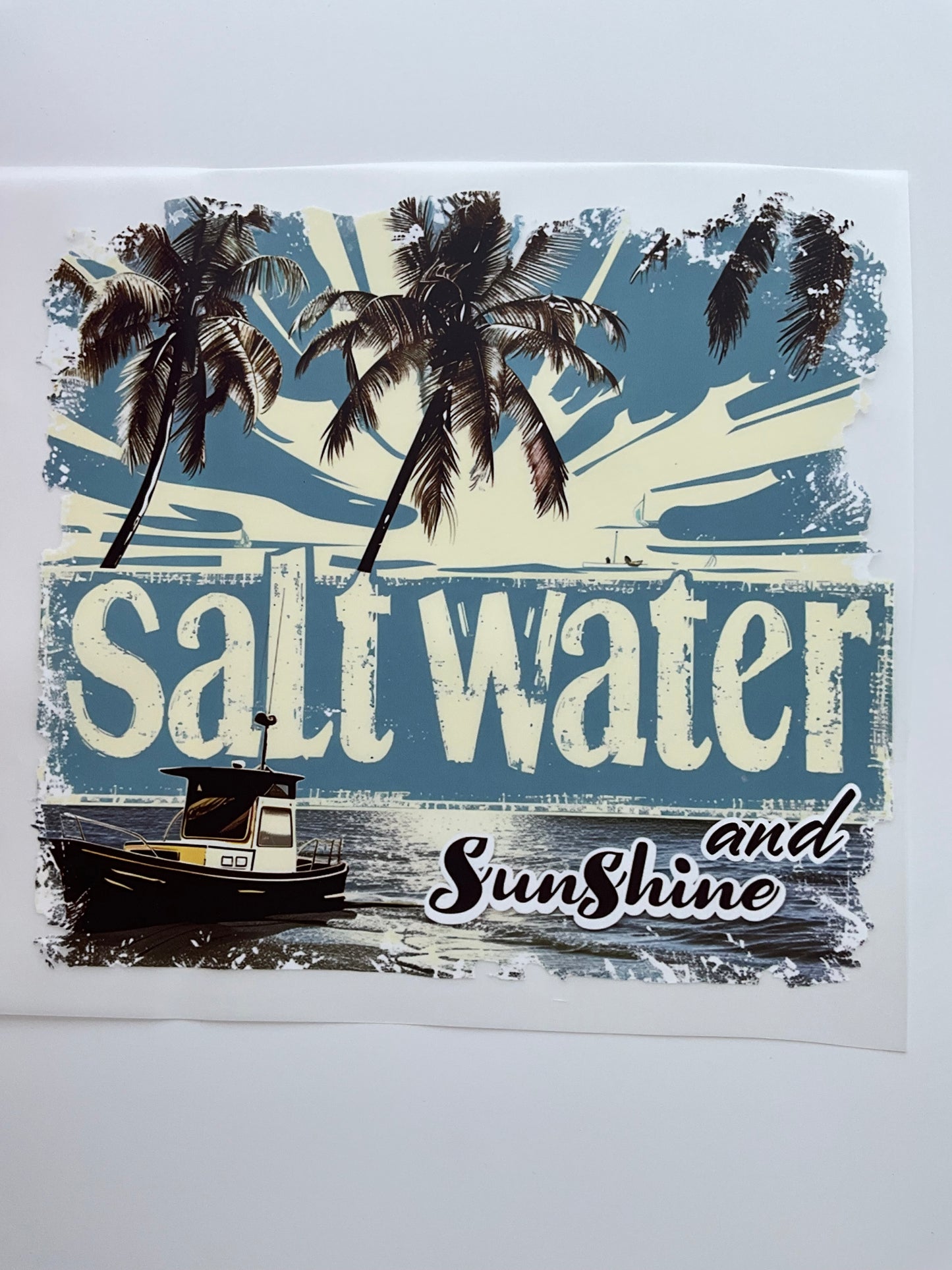 Textil Sticker Salt water