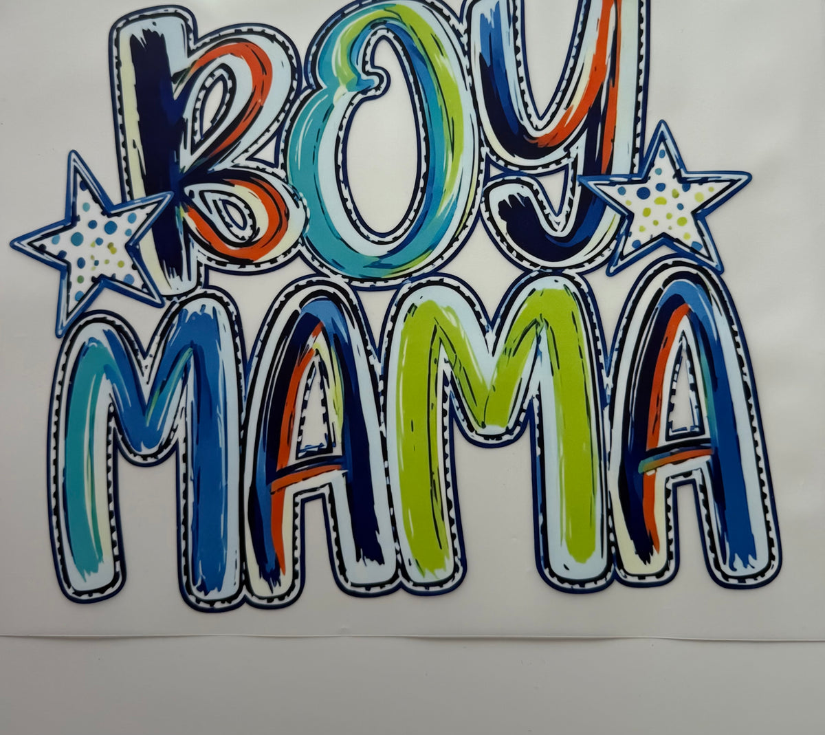 Textil-Sticker boy mom