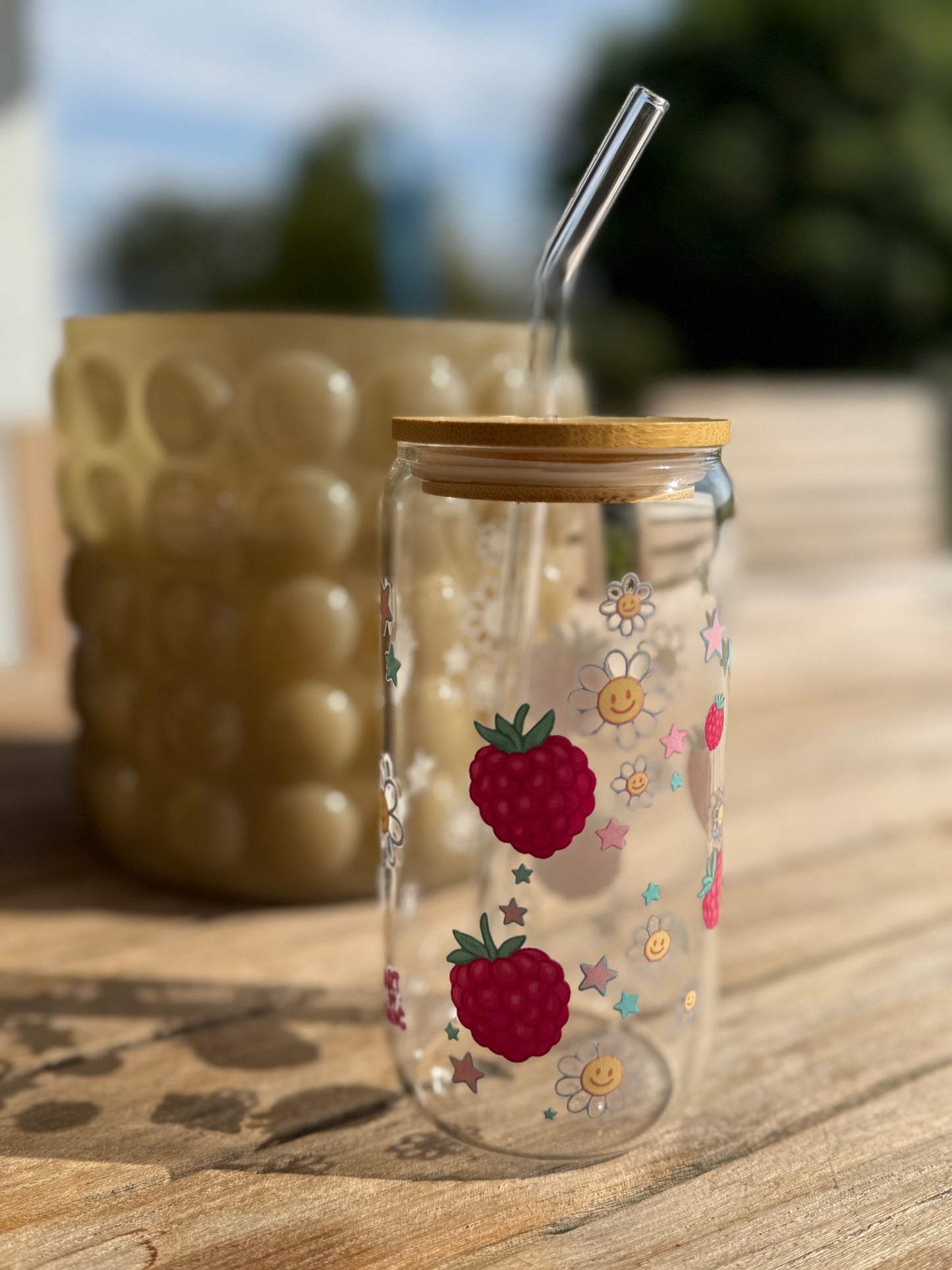 🍓 Design-Trinkglas „Himbeerliebe“ – von Art by Nic