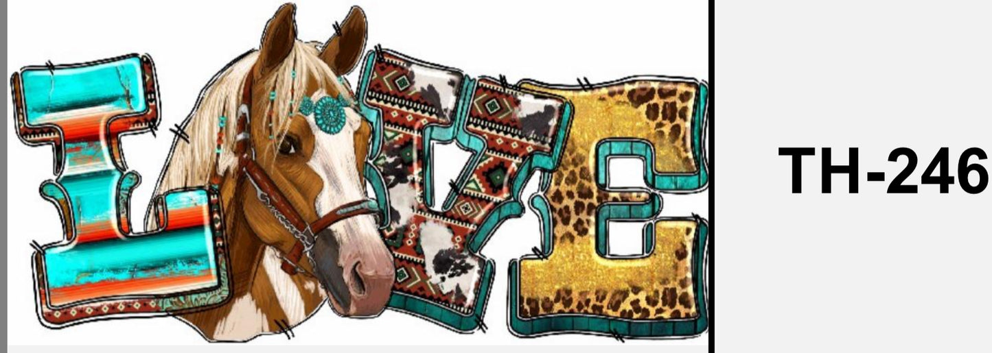 Single Sticker ca.10 mal 10 cm TH-246 Pferd LOVE