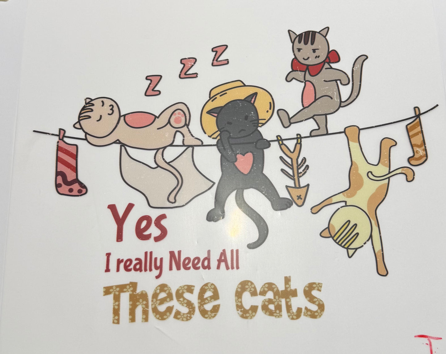Textil Sticker- yes i really need all these cats