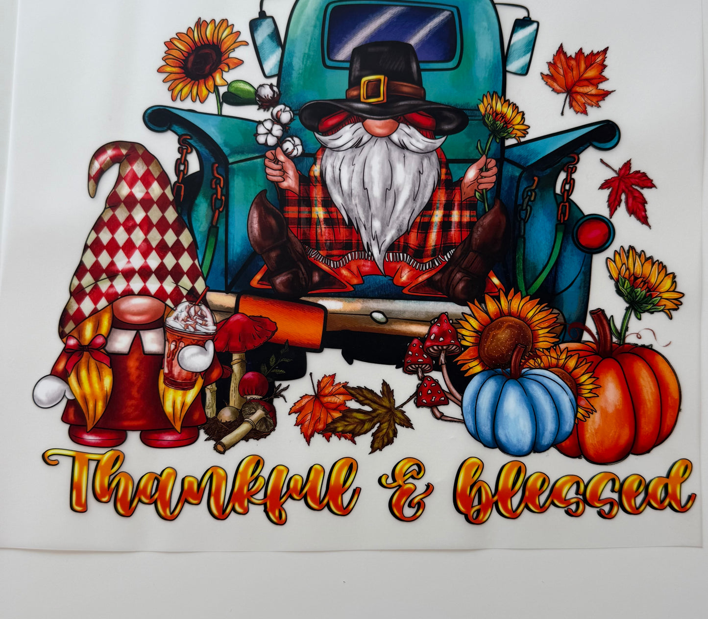 Textil-Sticker thankfull and blessed