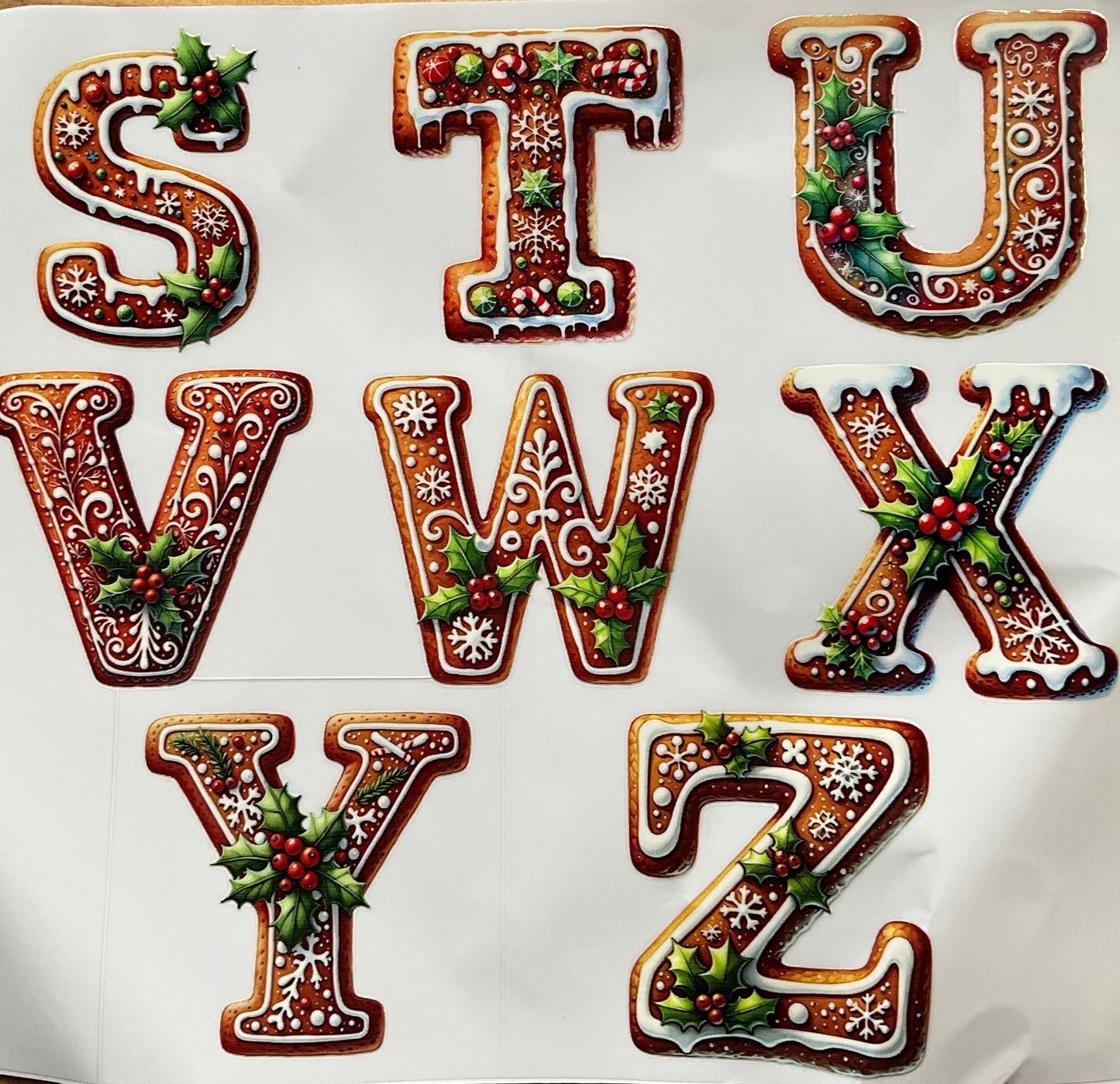 323 Lebkuchen Alphabet Grösse: ca. 7cm mal 7 cm