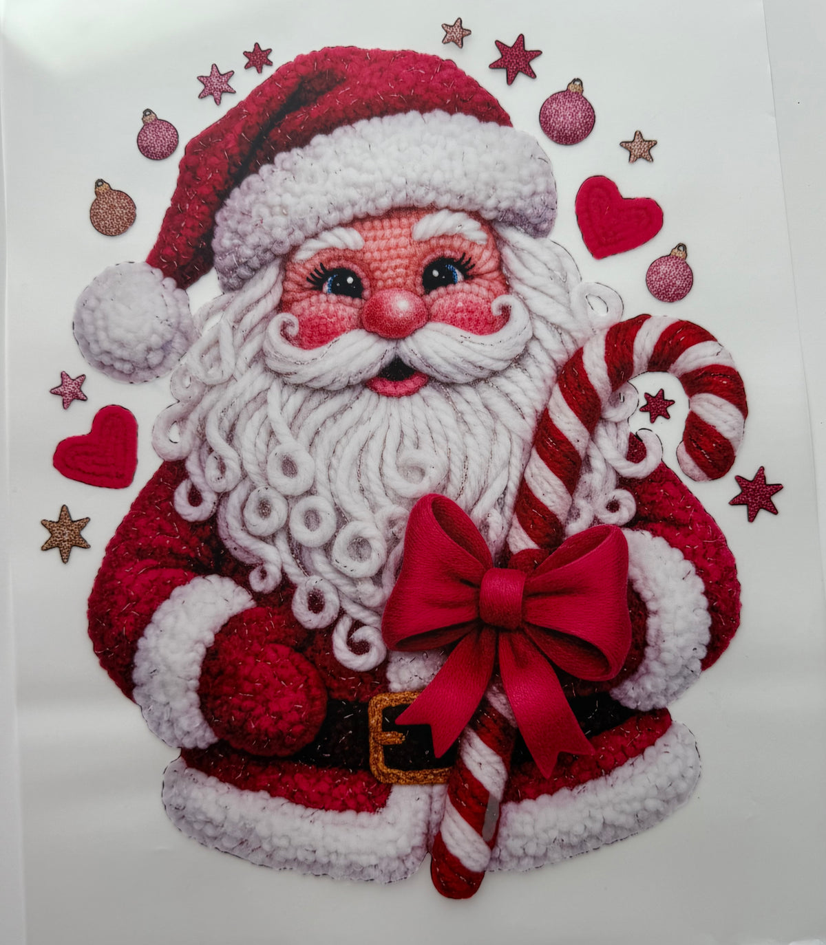 Textil-Sticker christmas red santa