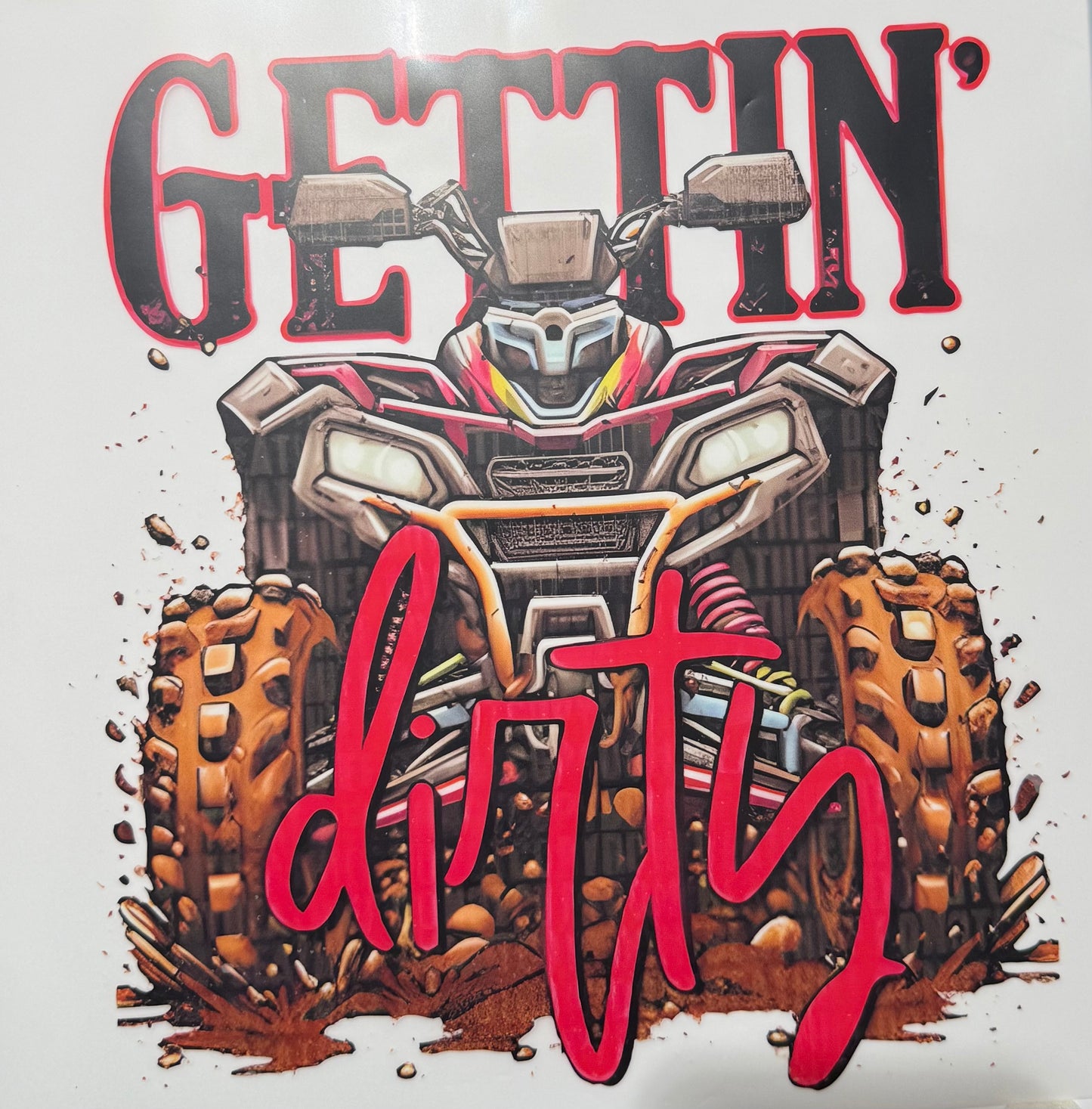 Textil Sticker- get in Dirty