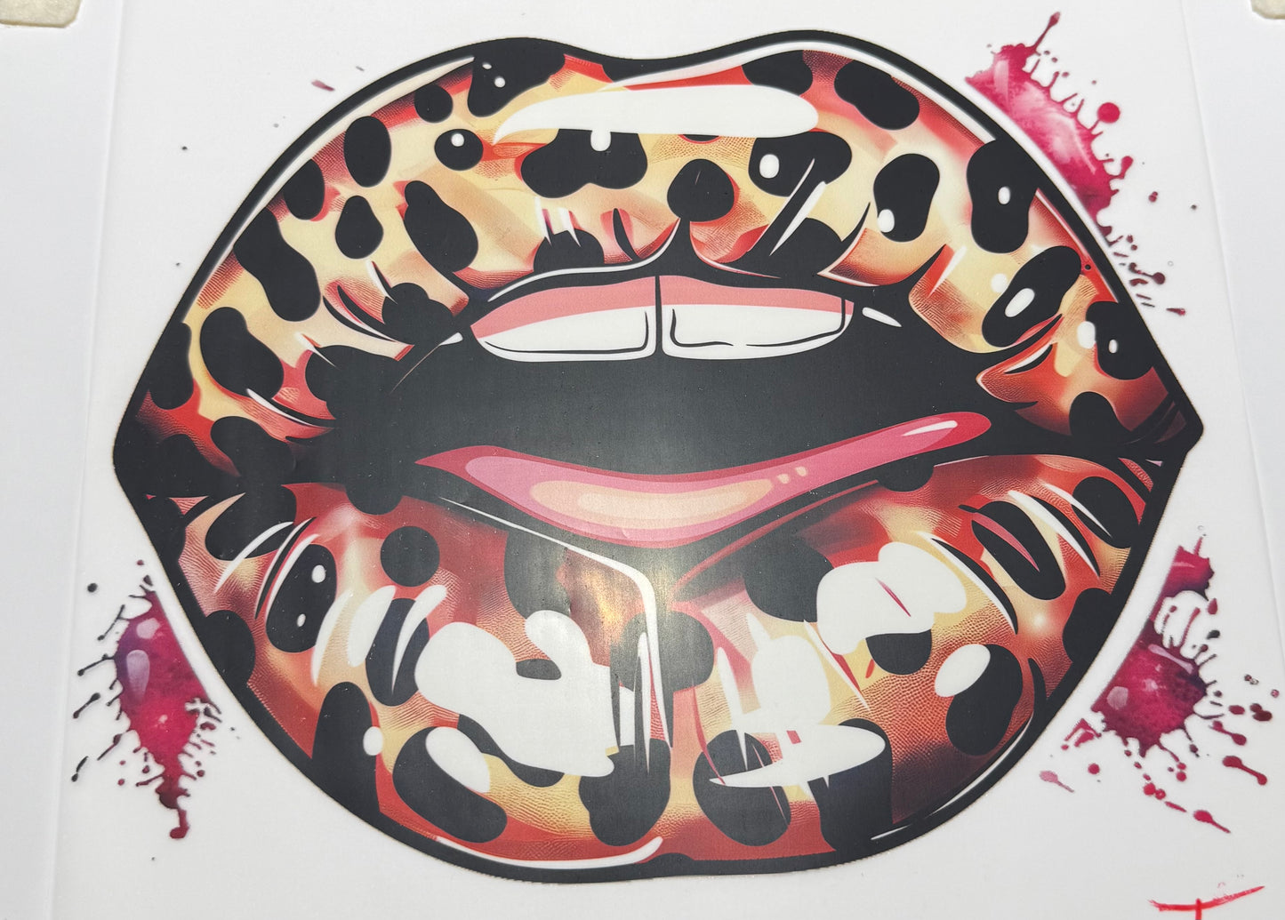 Textil Sticker- Leo lips 4