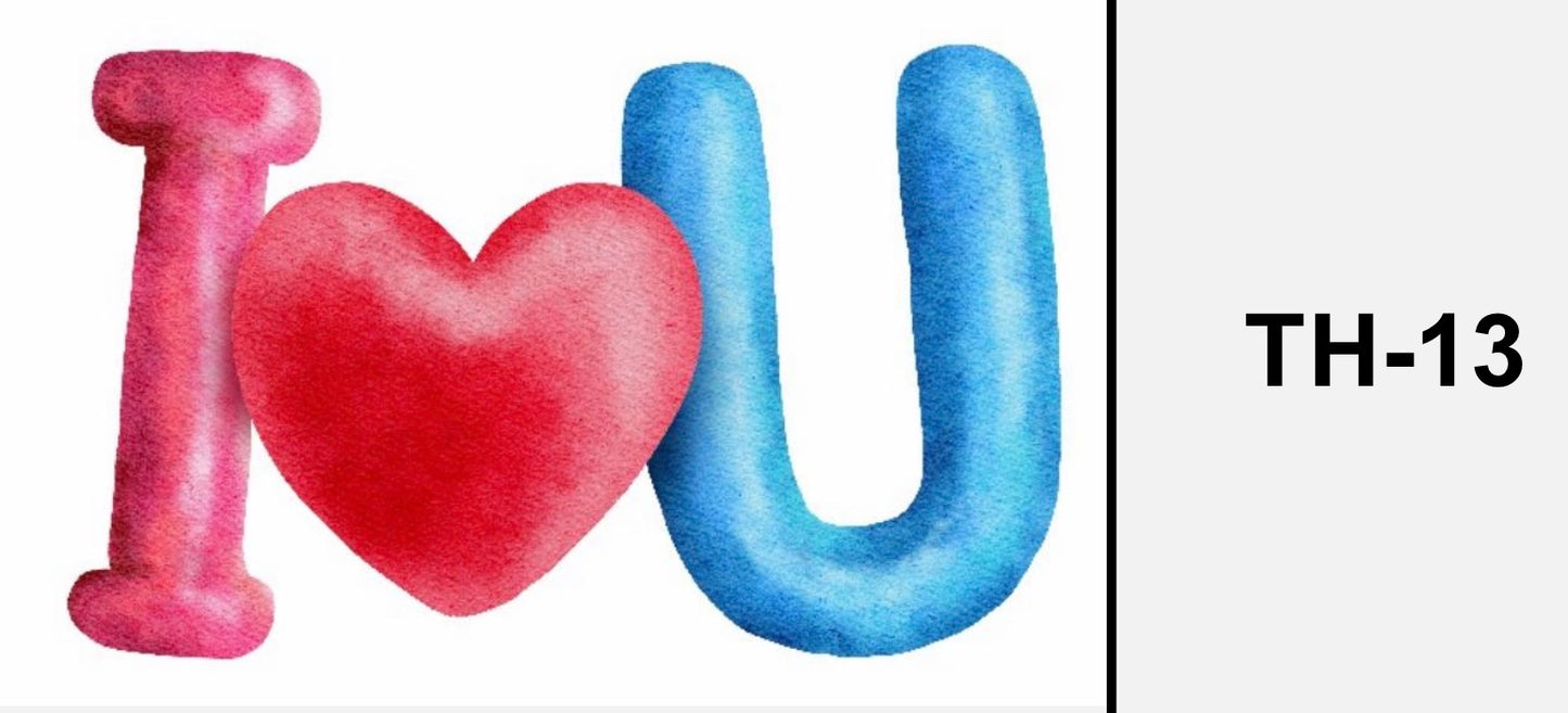 I love you - Textil Sticker