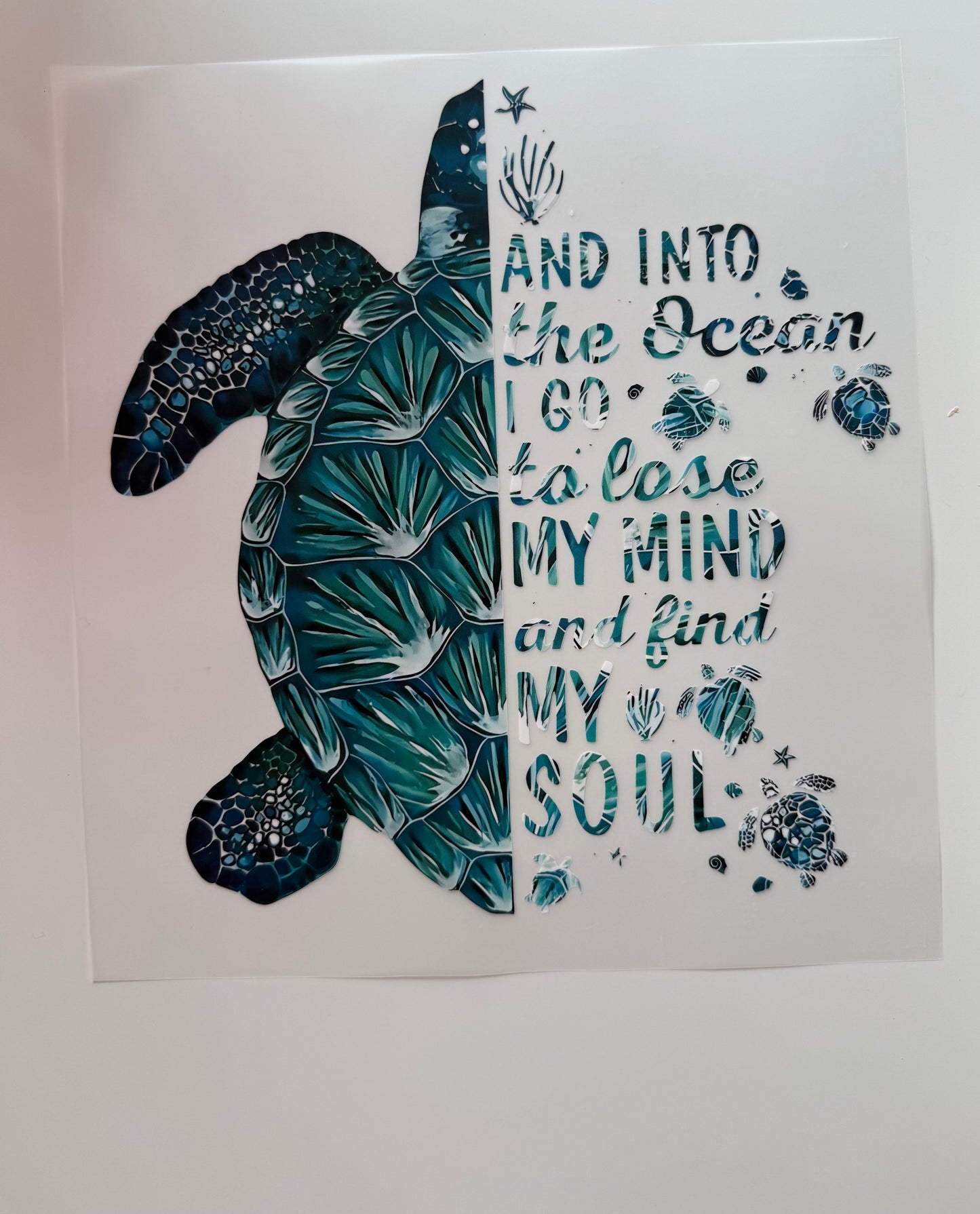 Schildkröte AND INTO the ocean i go to lose MY MIND and find my SOUL