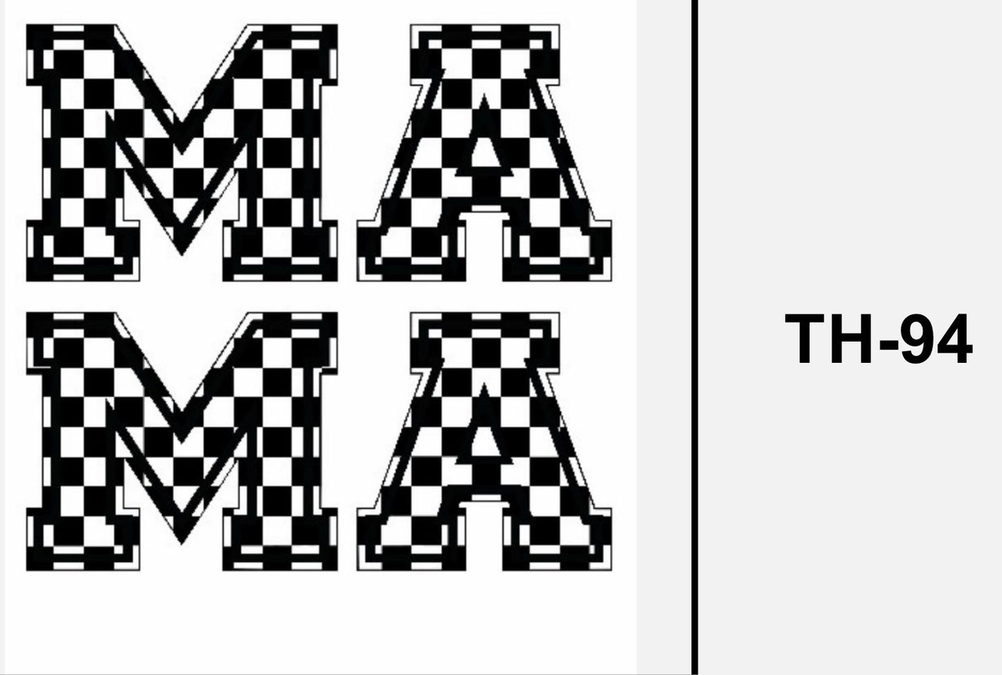 Mama black white - Textil Sticker TH-94