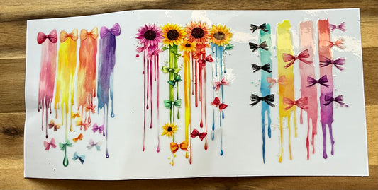 Sonnenblumen und Schleifen