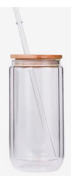 Art by Nic Basic Snowglobe Cup aus Glas | 16 oz