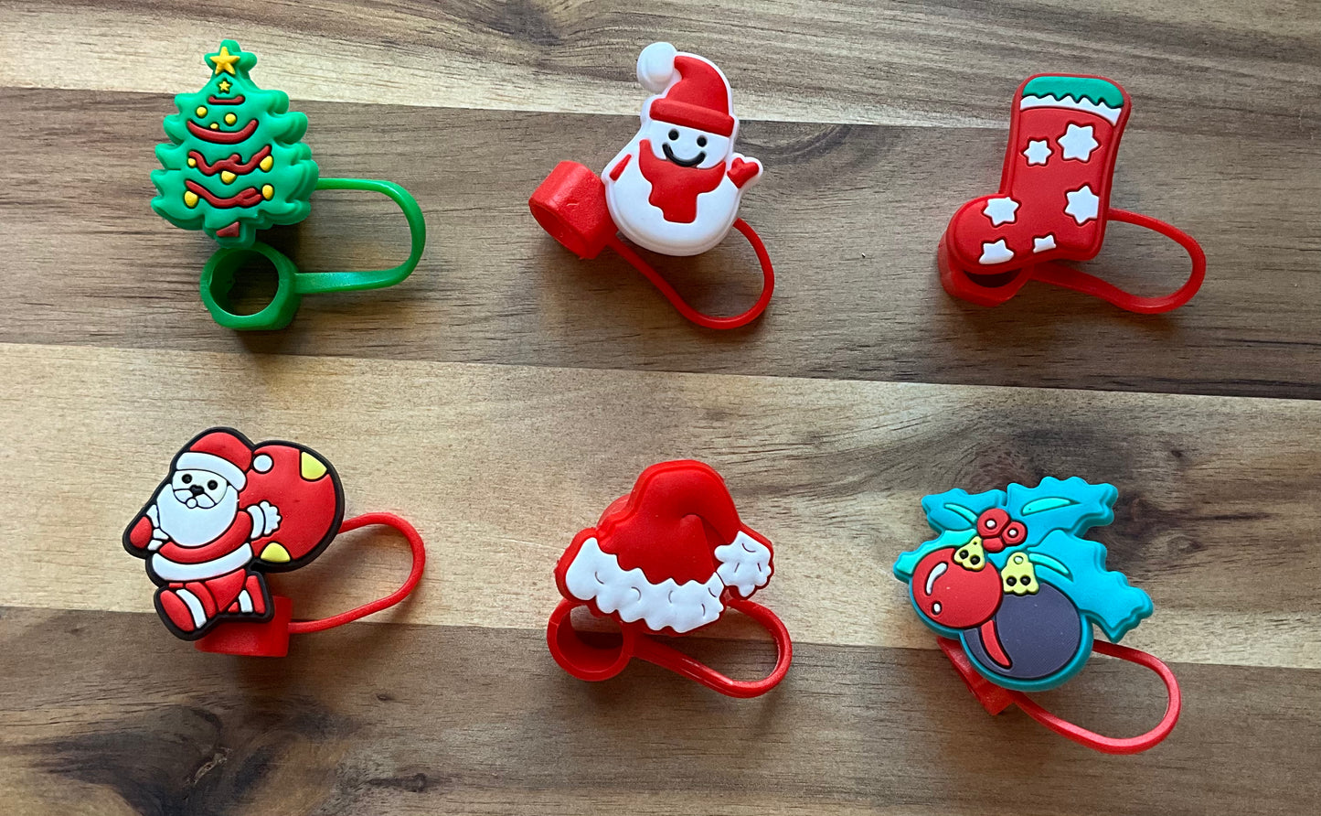 🎄🎅 Trinkhalm-Abdeckungen im Weihnachtsdesign – für festliche Drinks!