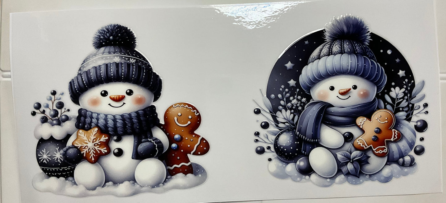 Schneemann Christmas blau