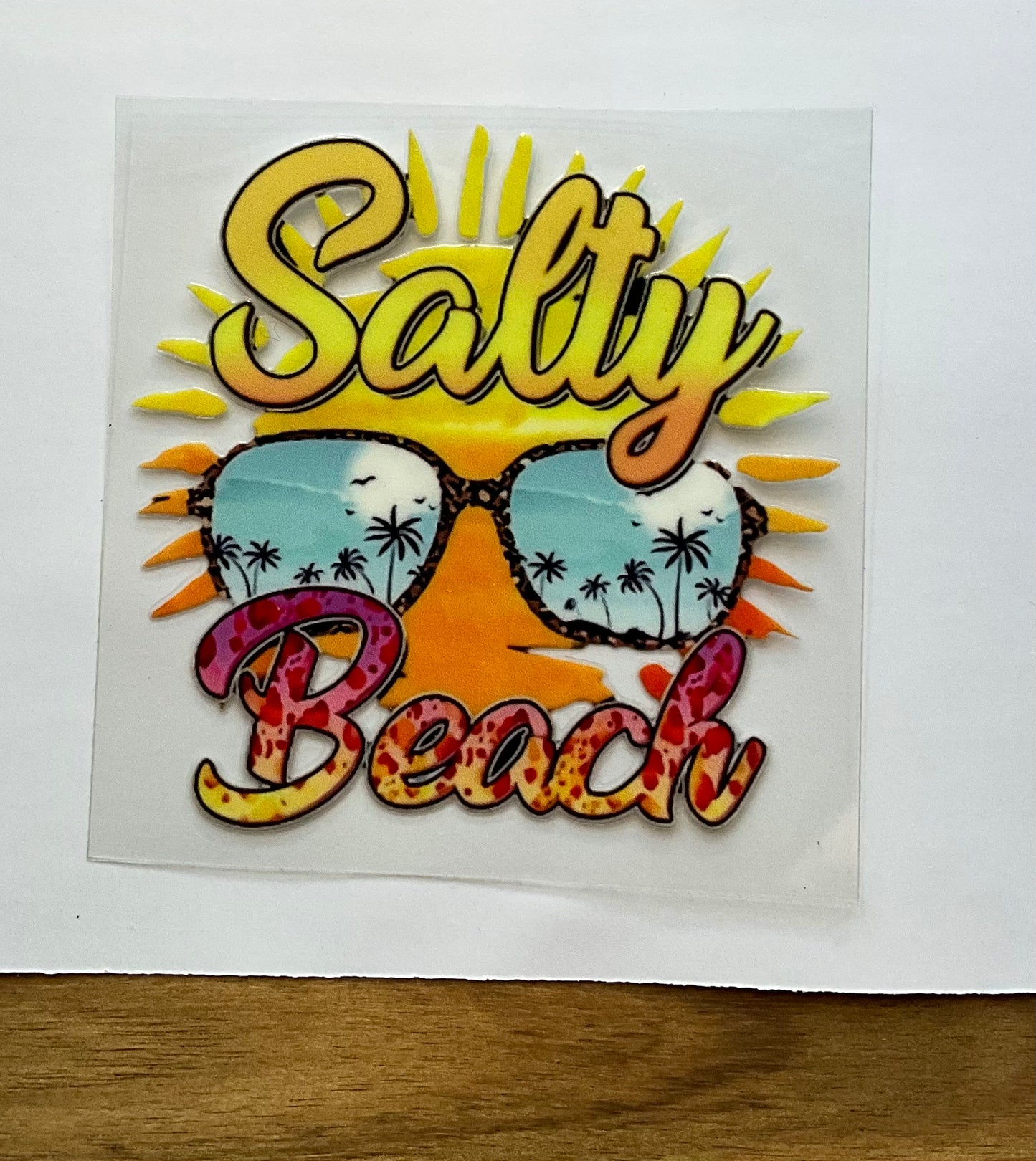 Salty beach single sticker