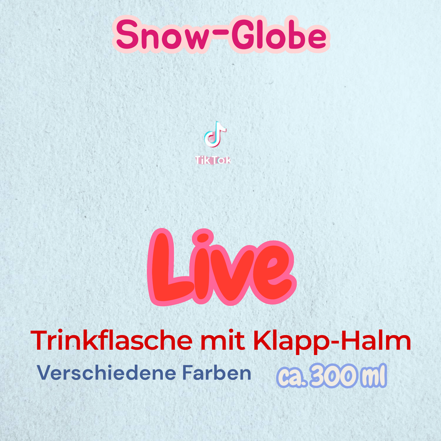 ✨ Snowglobe-Becher Flip-Top-Verschluss mit Trinkhalm – individuell & einzigartig ✨