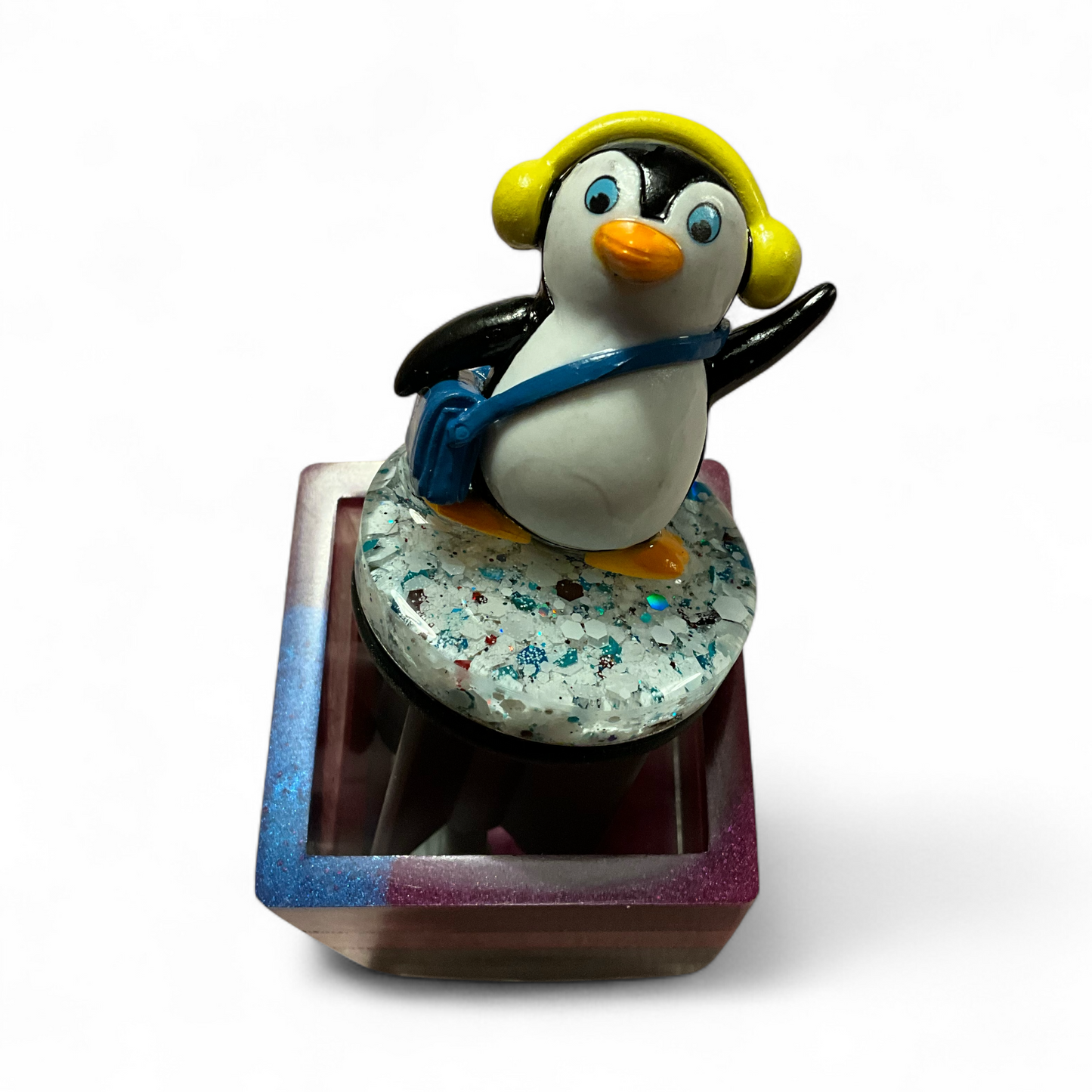 Pinguin mit Tasche Waschbeckenstöpsel