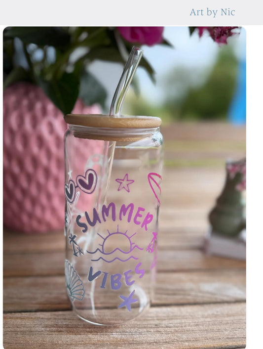 Design-Trinkglas – summer vibes