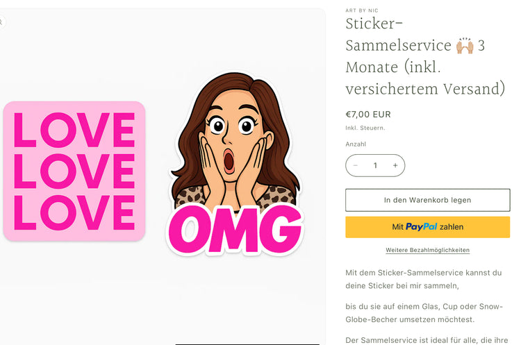 2. Aufkleber Design auswählen