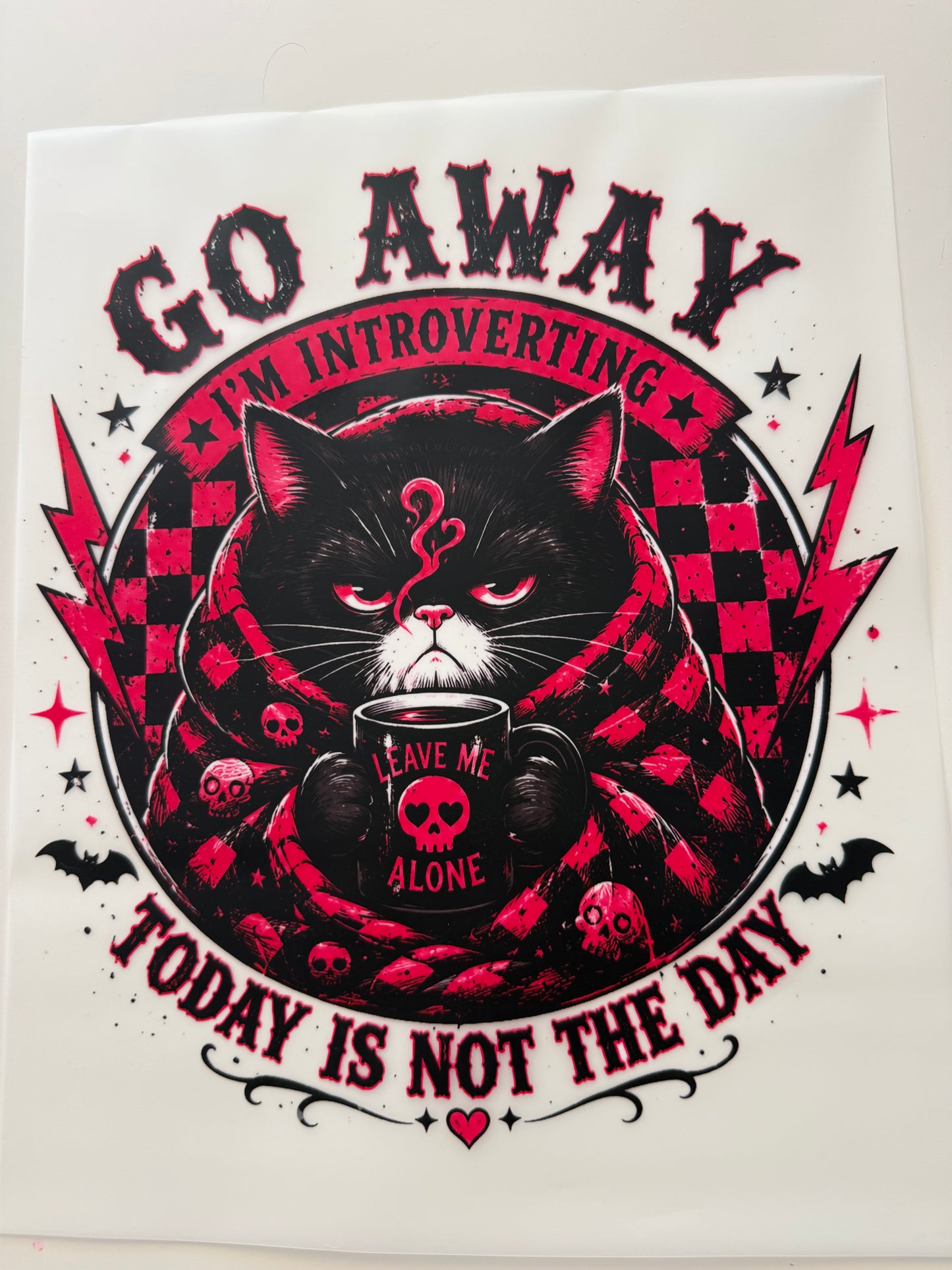 Textil-Sticker Go away