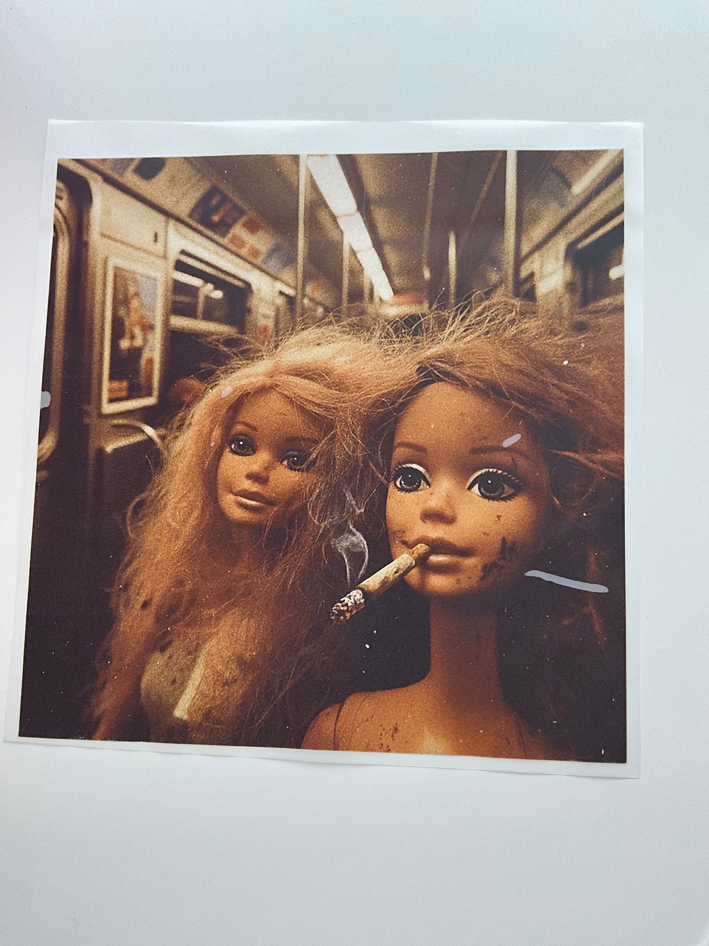 Textil Sticker u-Bahn puppen