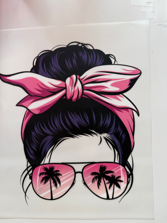Women pink sunglasses