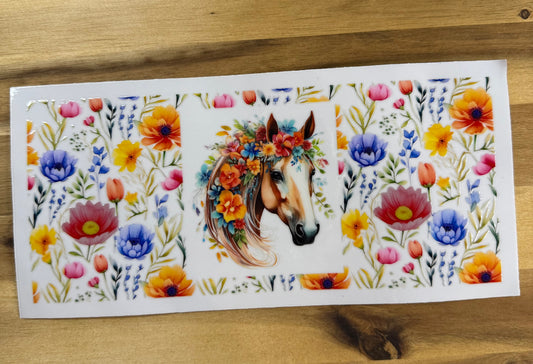 Beautiful Horses and flowers