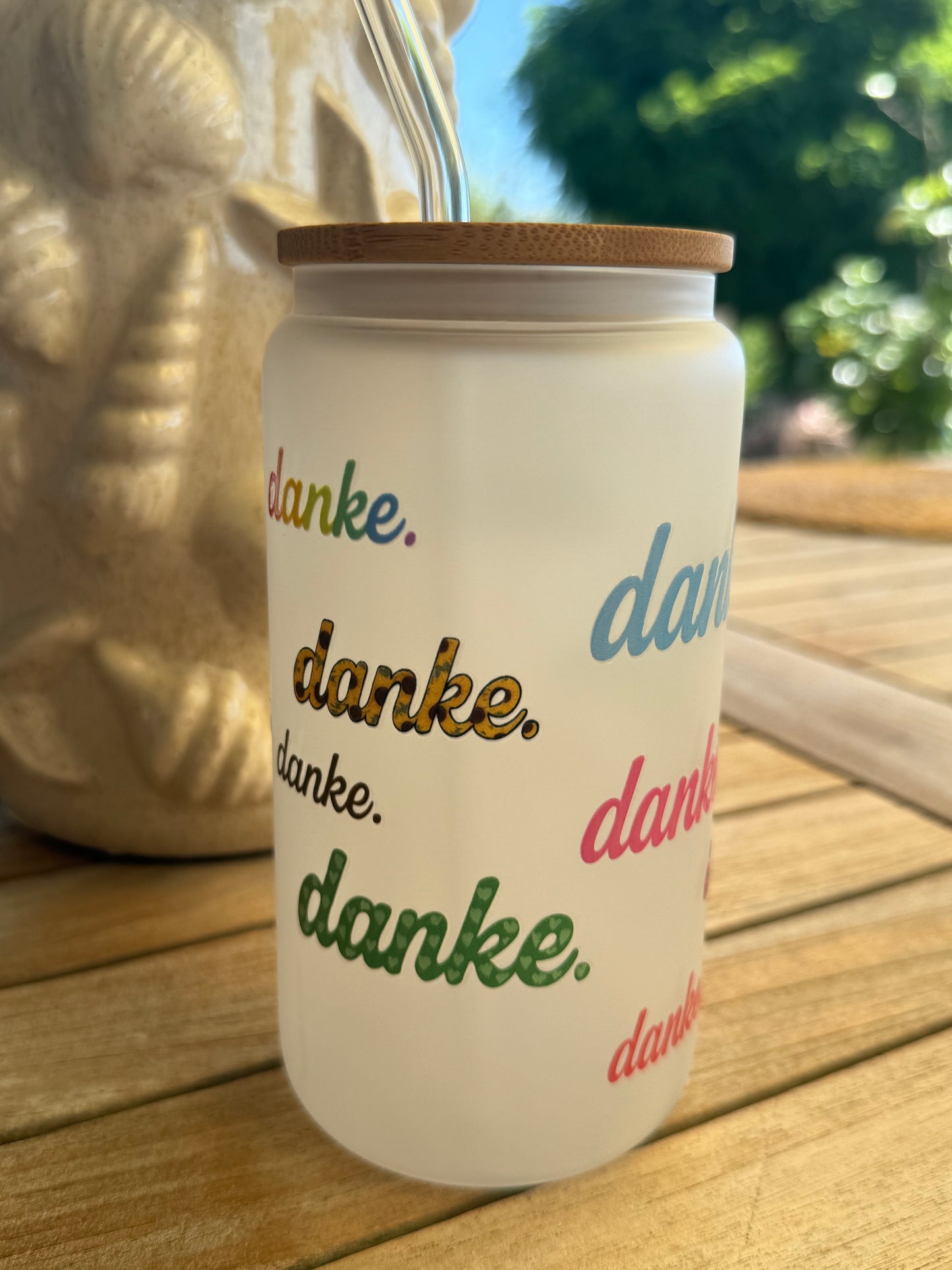 🥰 Design-Trinkglas „danke.“ – von Art by Nic