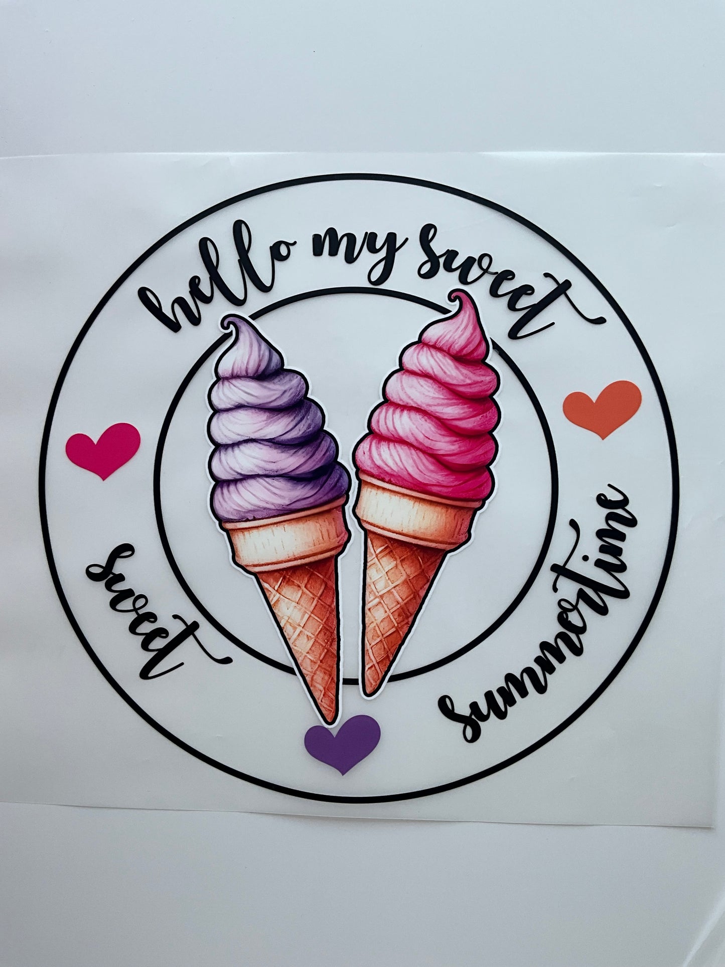 Textil Sticker Hello my Sweet Sweet summertime